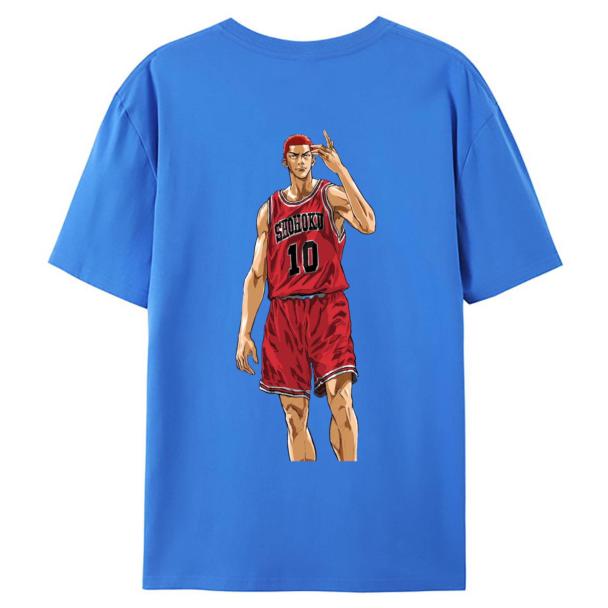 （画像用） SLAM DUNK／スラムダンク 綿100％ メンズ半袖Tシャツ（バックプリント） 通気性