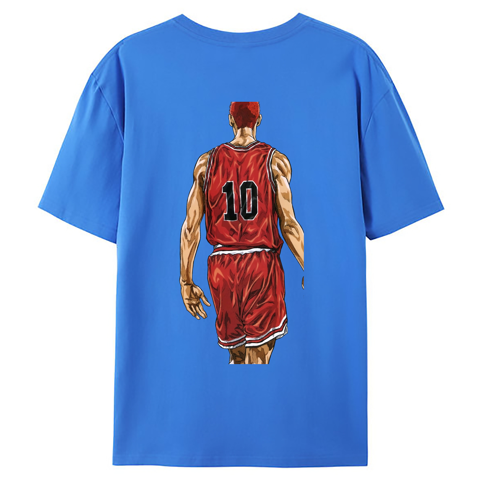 （画像用） SLAM DUNK／スラムダンク 綿100％ メンズ半袖Tシャツ（バックプリント） 通気性