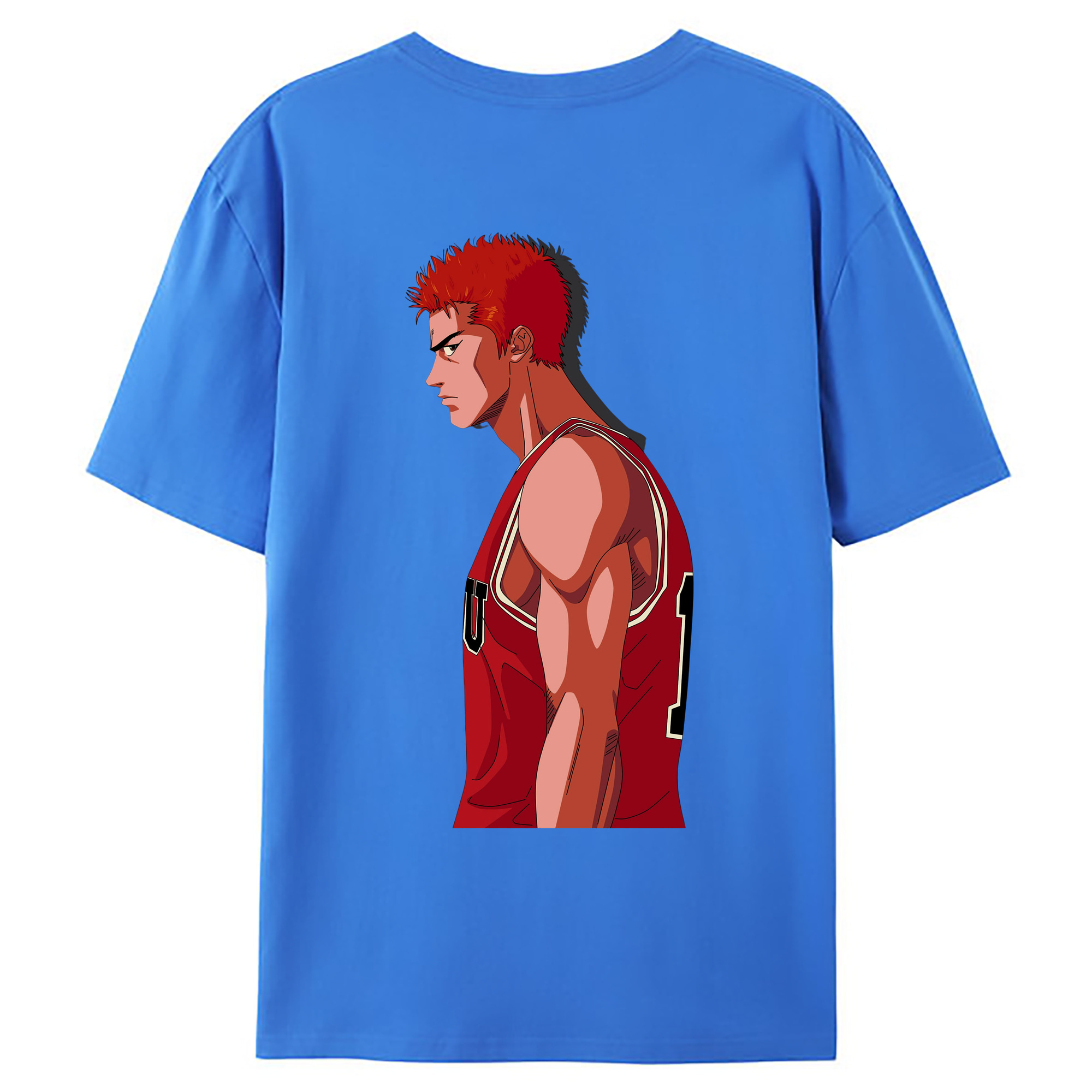 （画像用） SLAM DUNK／スラムダンク 綿100％ メンズ半袖Tシャツ（バックプリント） 通気性