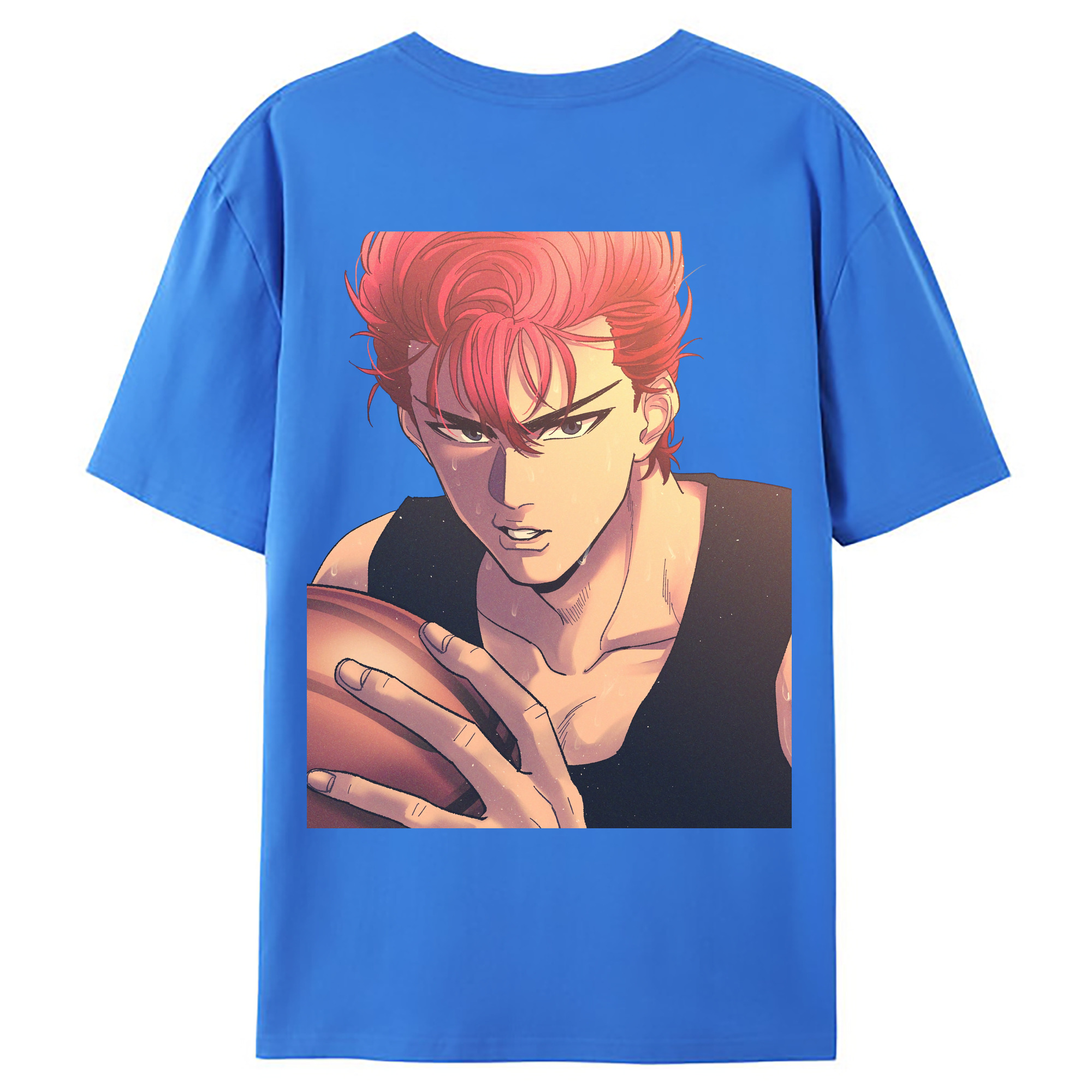（画像用） SLAM DUNK／スラムダンク 綿100％ メンズ半袖Tシャツ（バックプリント） 通気性