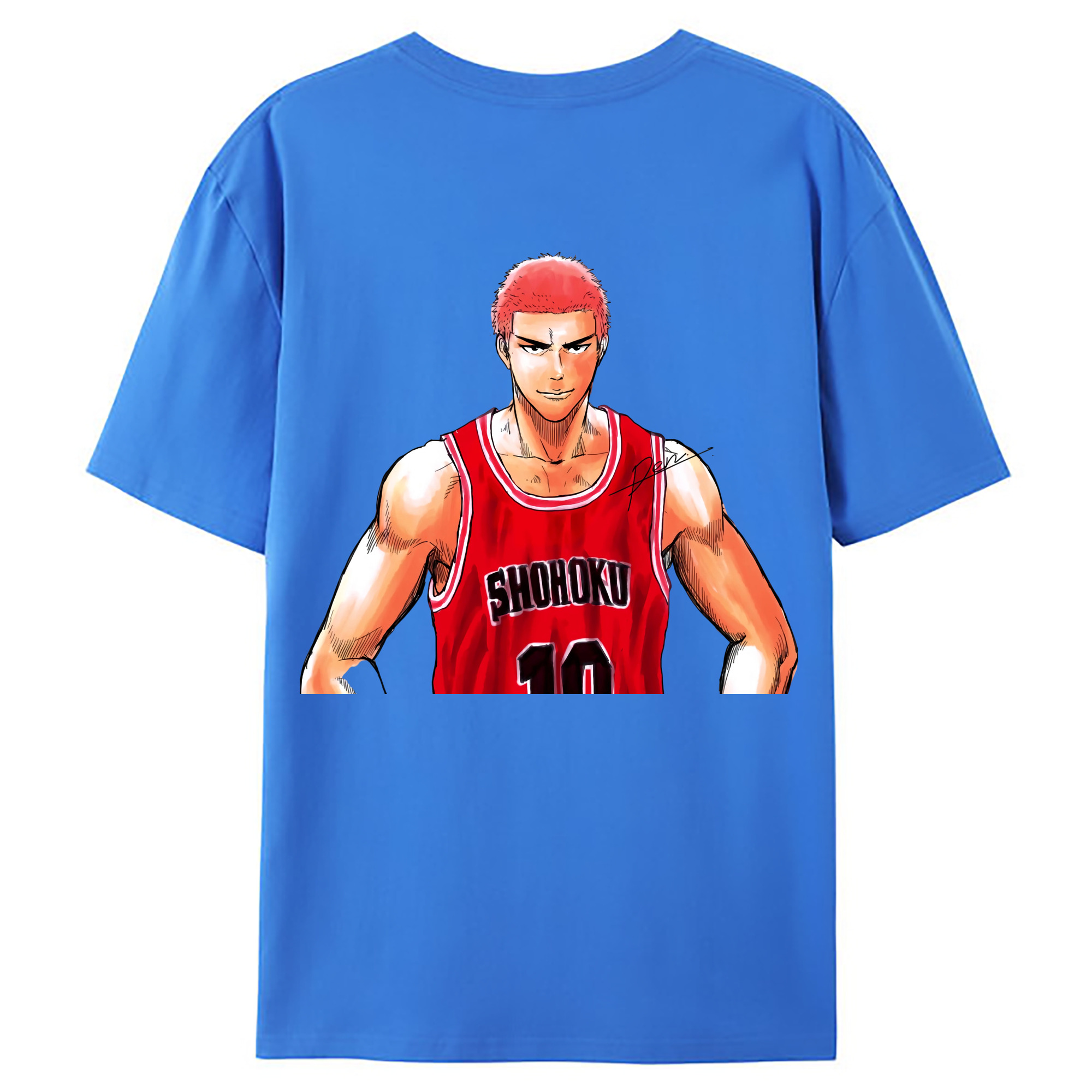 （画像用） SLAM DUNK／スラムダンク 綿100％ メンズ半袖Tシャツ（バックプリント） 通気性