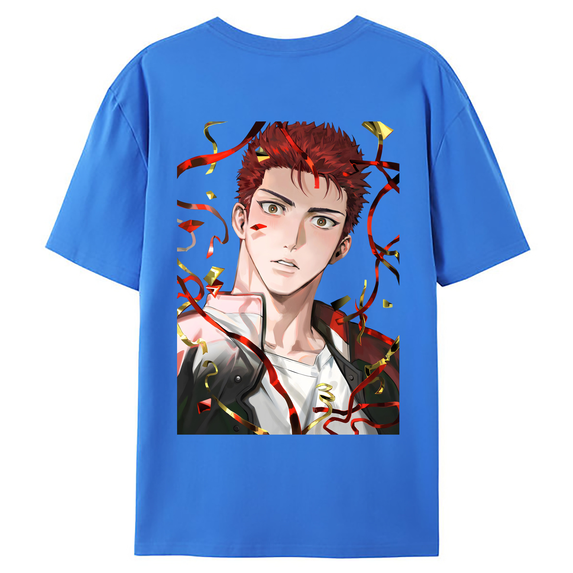 （画像用） SLAM DUNK／スラムダンク 綿100％ メンズ半袖Tシャツ（バックプリント） 通気性