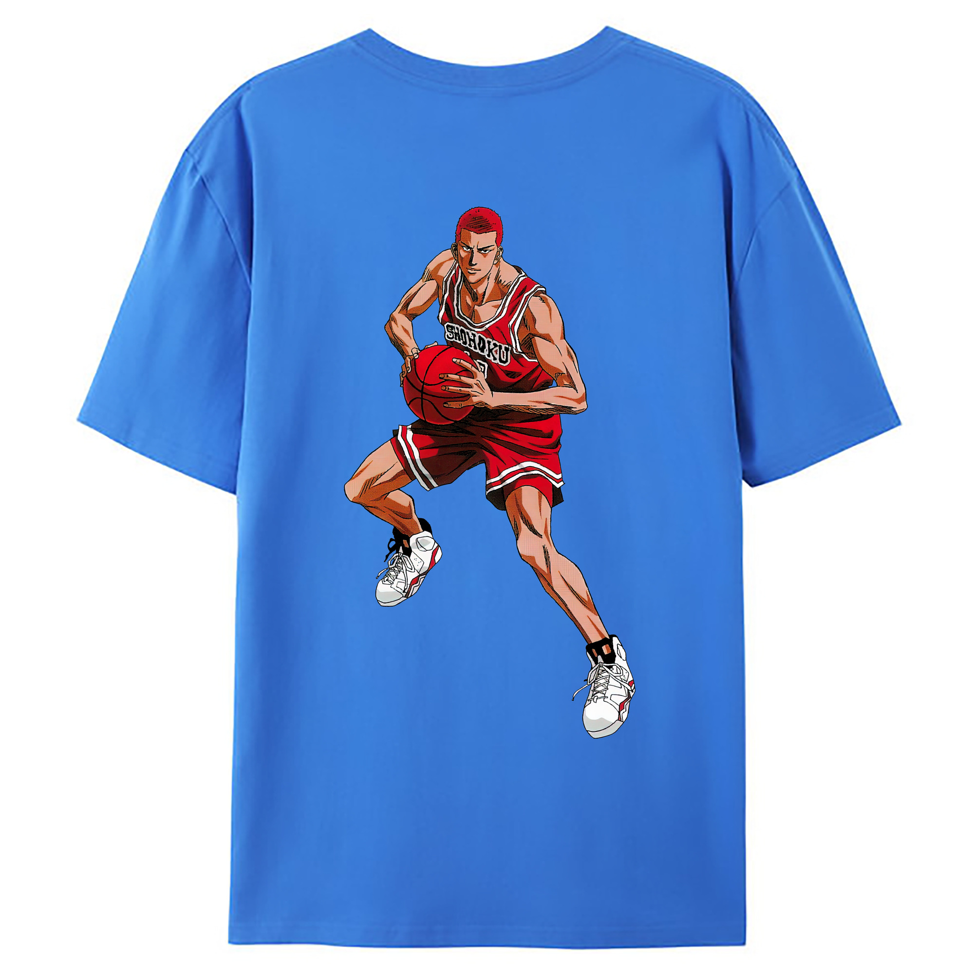 （画像用） SLAM DUNK／スラムダンク 綿100％ メンズ半袖Tシャツ（バックプリント） 通気性