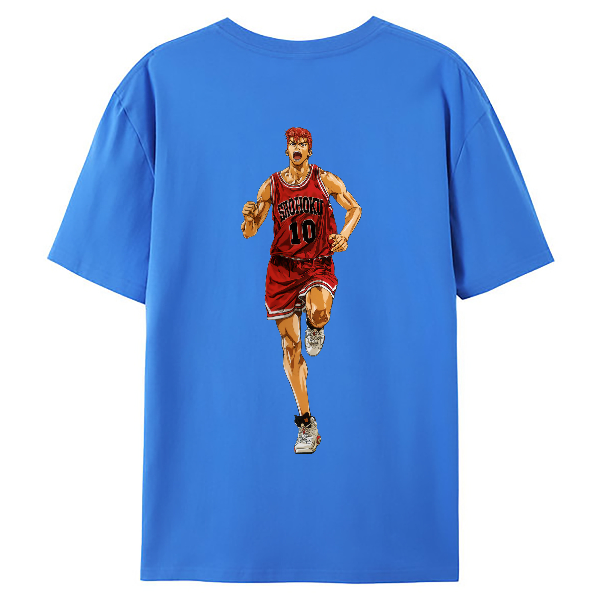 （画像用） SLAM DUNK／スラムダンク 綿100％ メンズ半袖Tシャツ（バックプリント） 通気性
