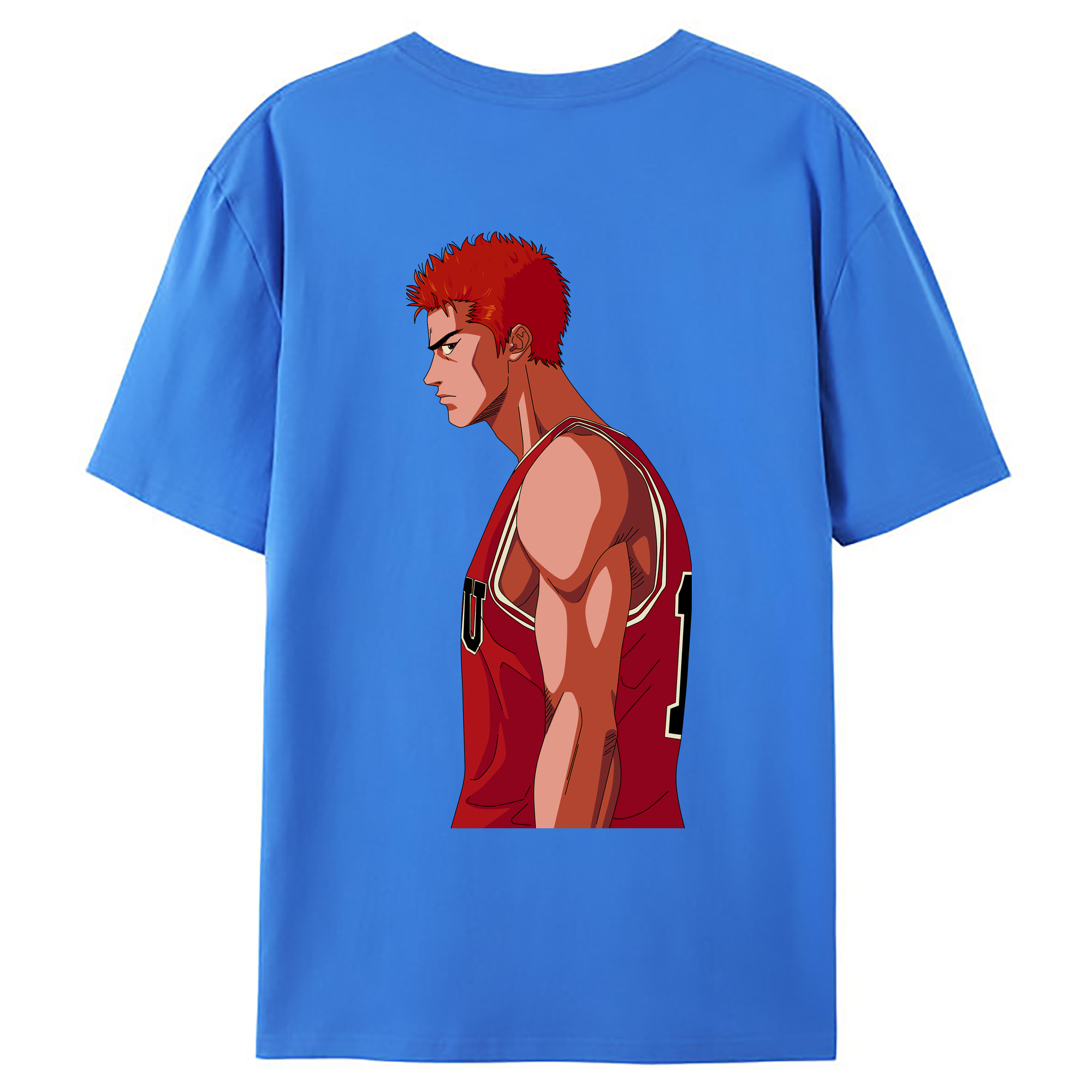 （画像用） SLAM DUNK／スラムダンク 綿100％ メンズ半袖Tシャツ（バックプリント） 通気性