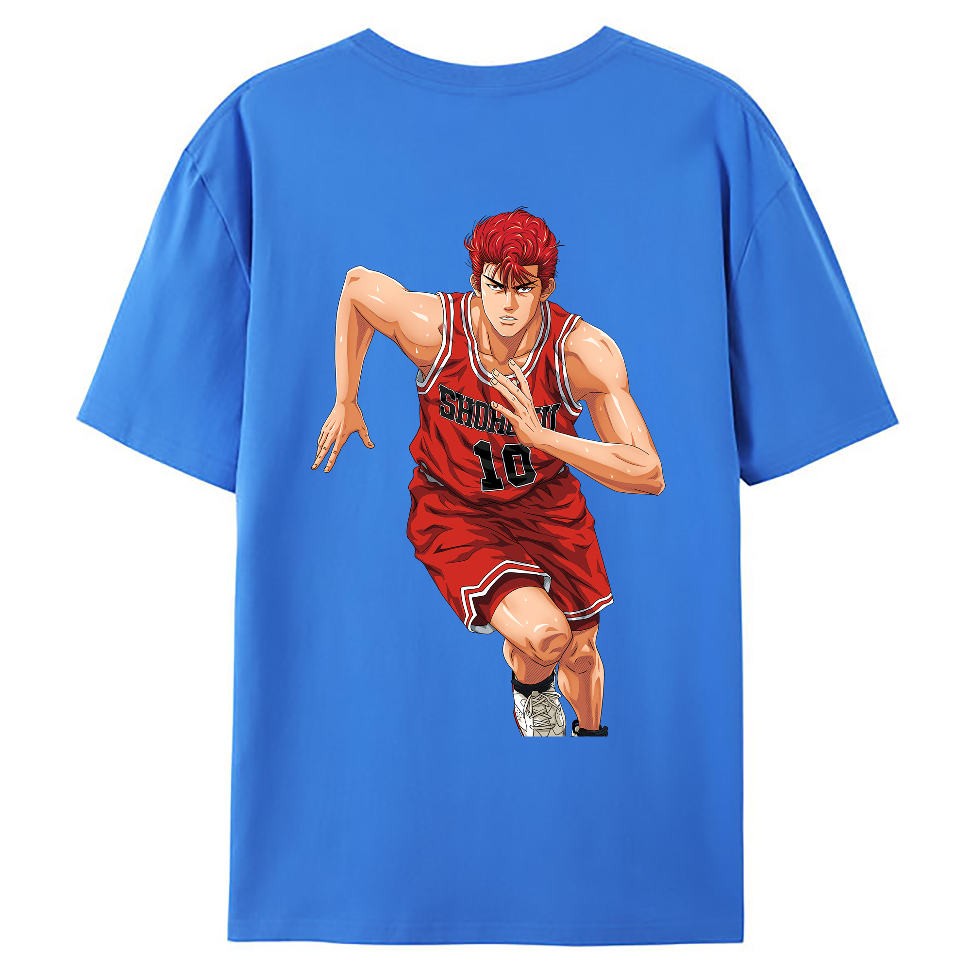 （画像用） SLAM DUNK／スラムダンク 綿100％ メンズ半袖Tシャツ（バックプリント） 通気性