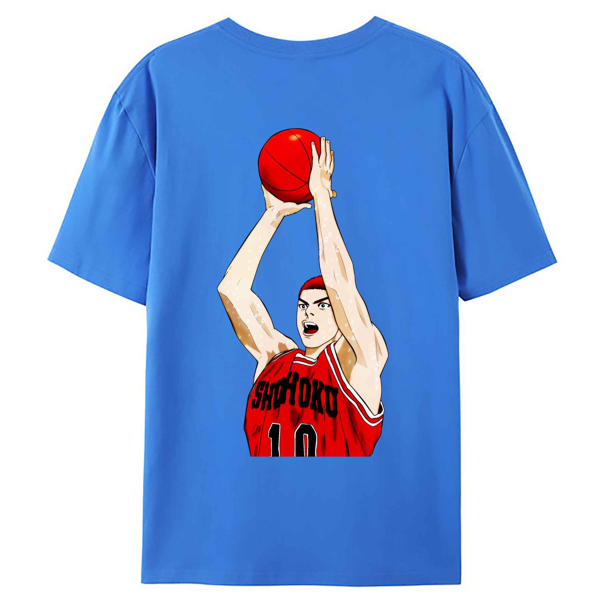 （画像用） SLAM DUNK／スラムダンク 綿100％ メンズ半袖Tシャツ（バックプリント） 通気性