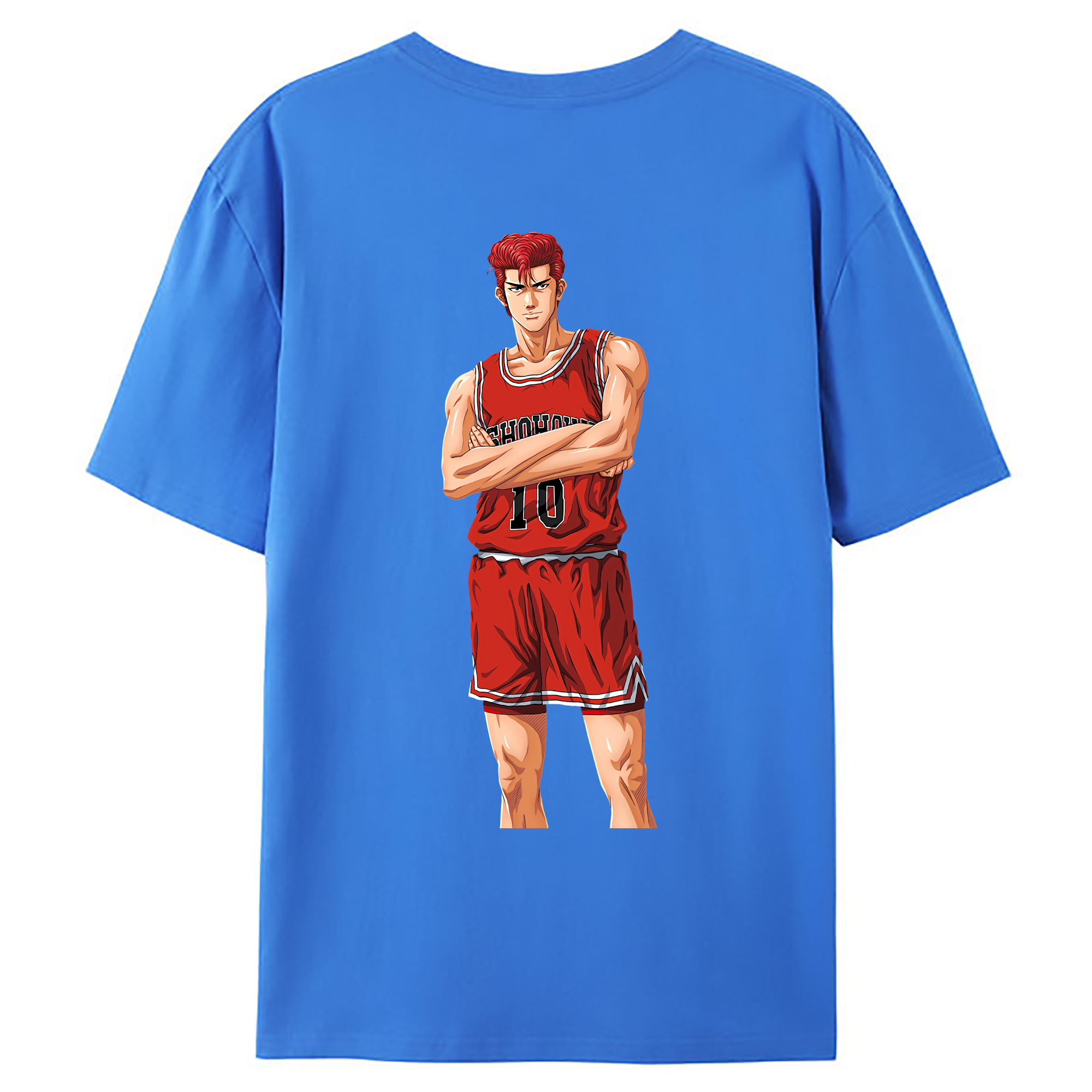 （画像用） SLAM DUNK／スラムダンク 綿100％ メンズ半袖Tシャツ（バックプリント） 通気性