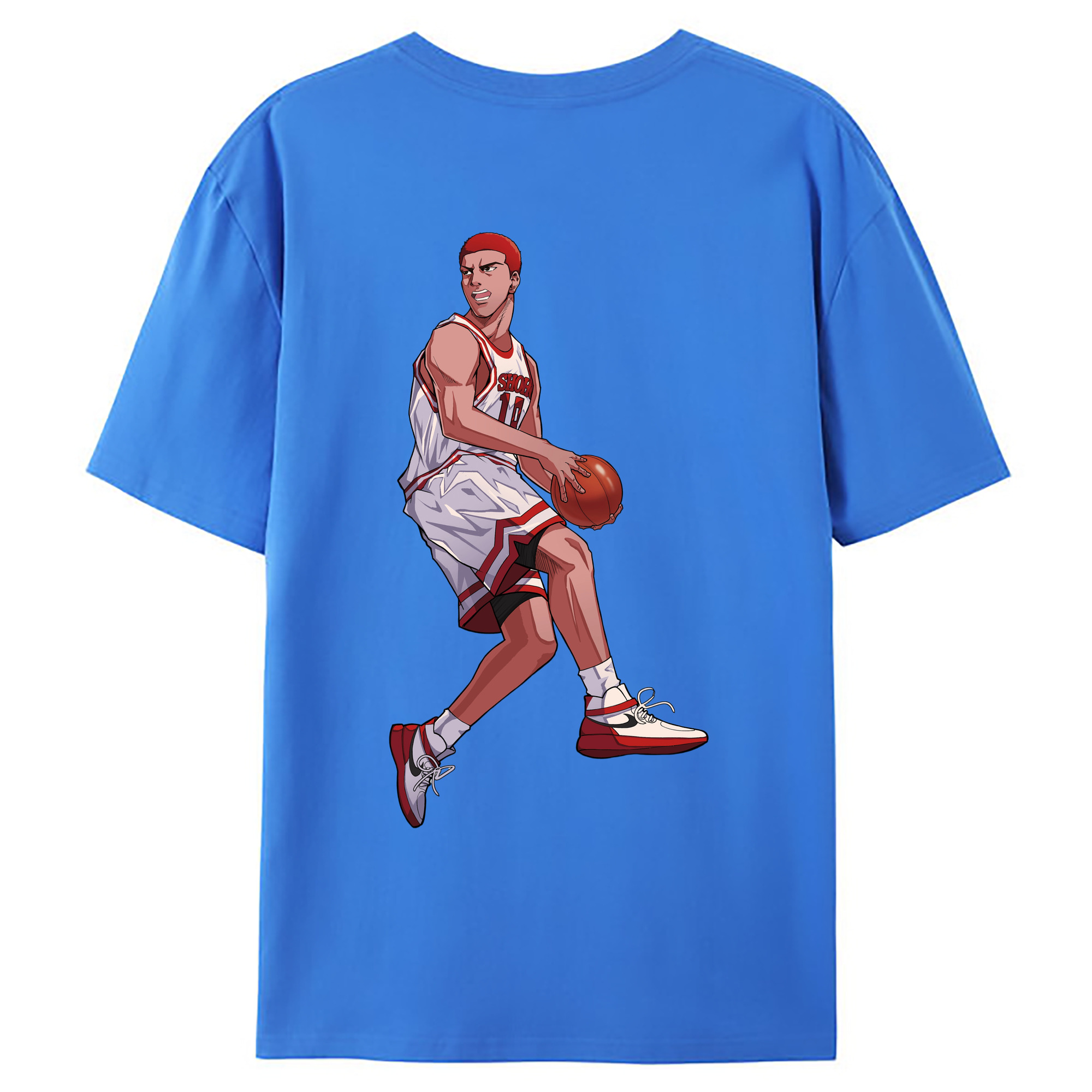 （画像用） SLAM DUNK／スラムダンク 綿100％ メンズ半袖Tシャツ（バックプリント） 通気性