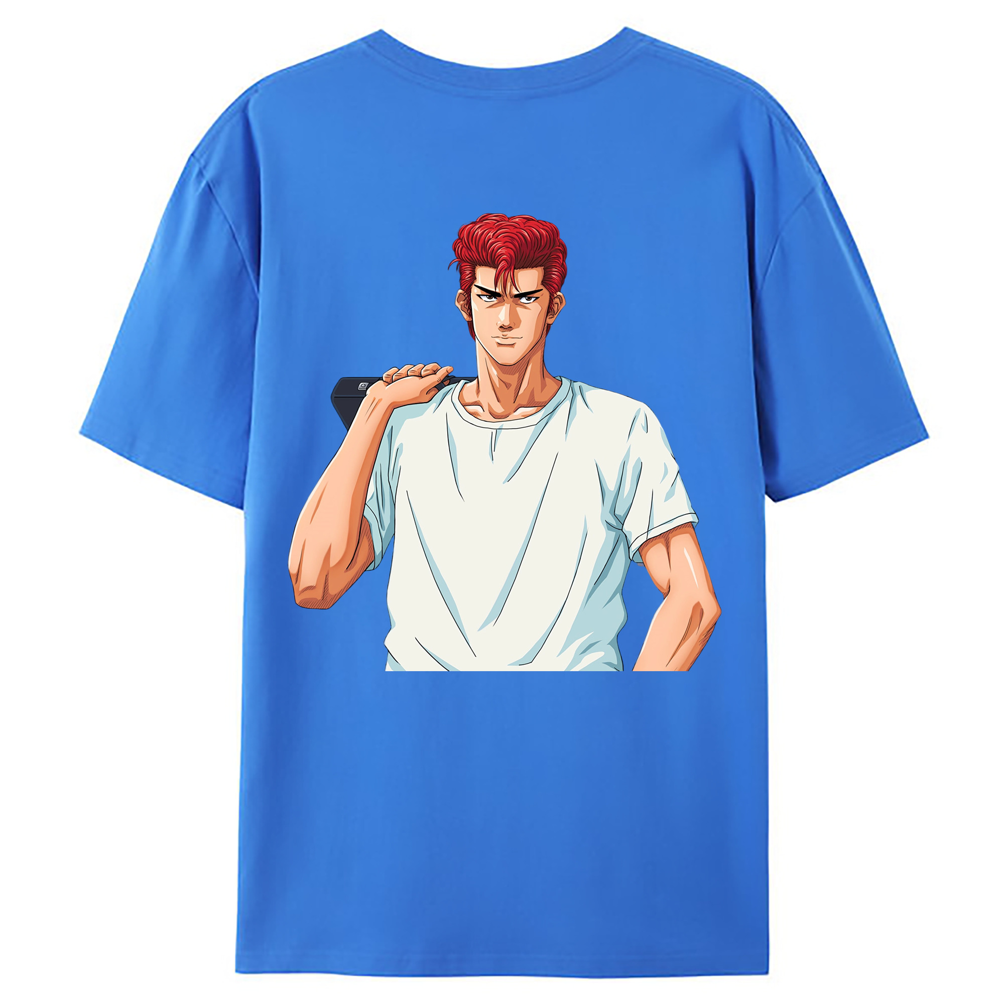 （画像用） SLAM DUNK／スラムダンク 綿100％ メンズ半袖Tシャツ（バックプリント） 通気性