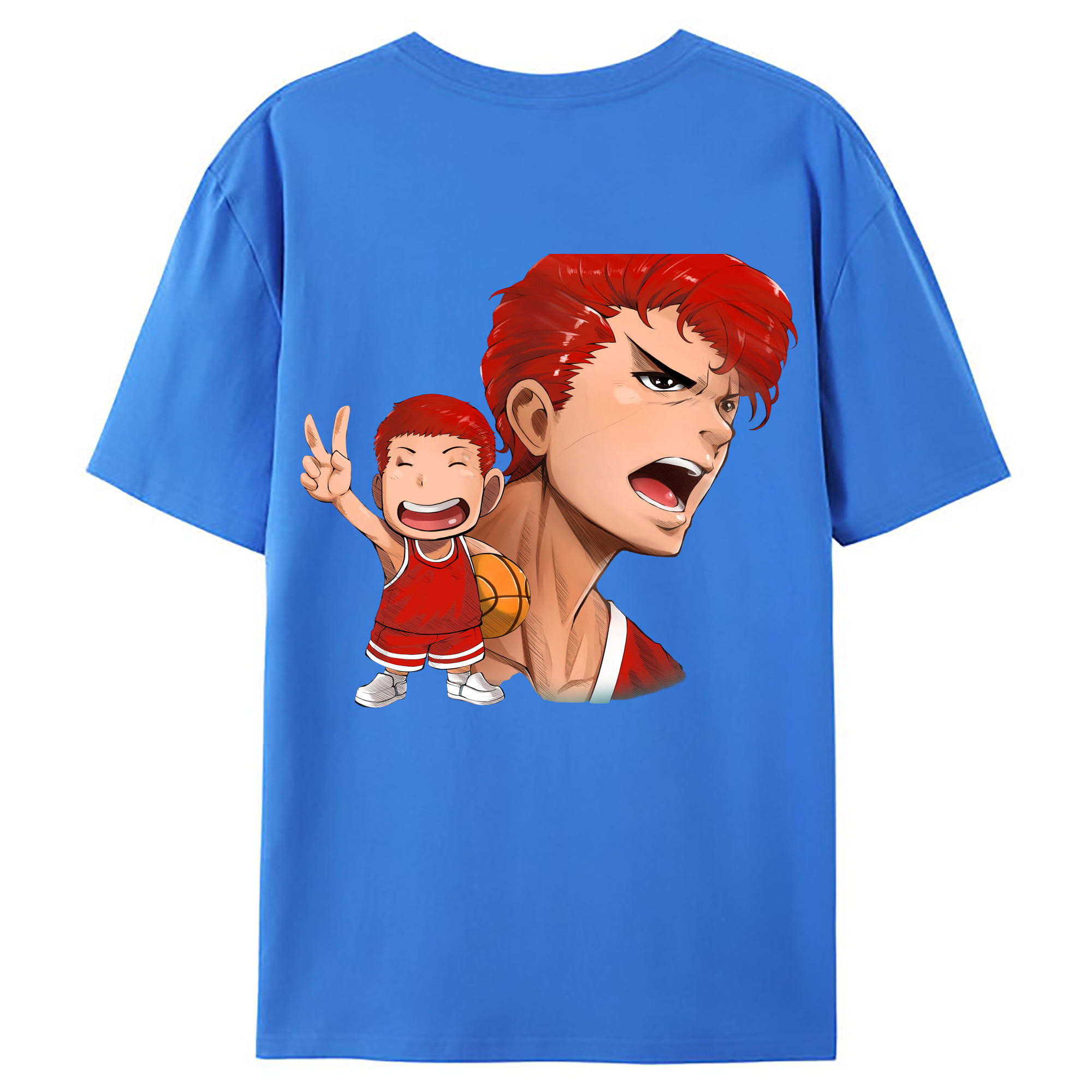 （画像用） SLAM DUNK／スラムダンク 綿100％ メンズ半袖Tシャツ（バックプリント） 通気性