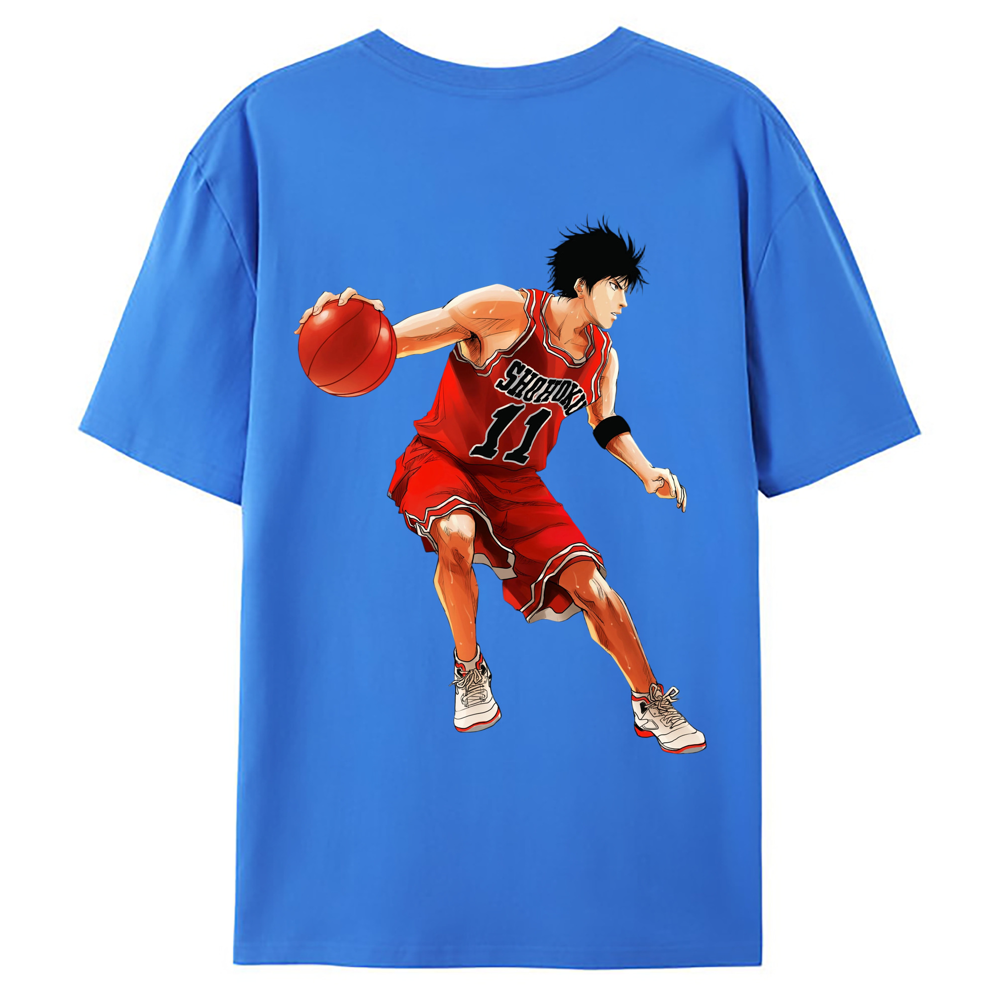 （画像用） SLAM DUNK／スラムダンク 綿100％ メンズ半袖Tシャツ（バックプリント） 通気性