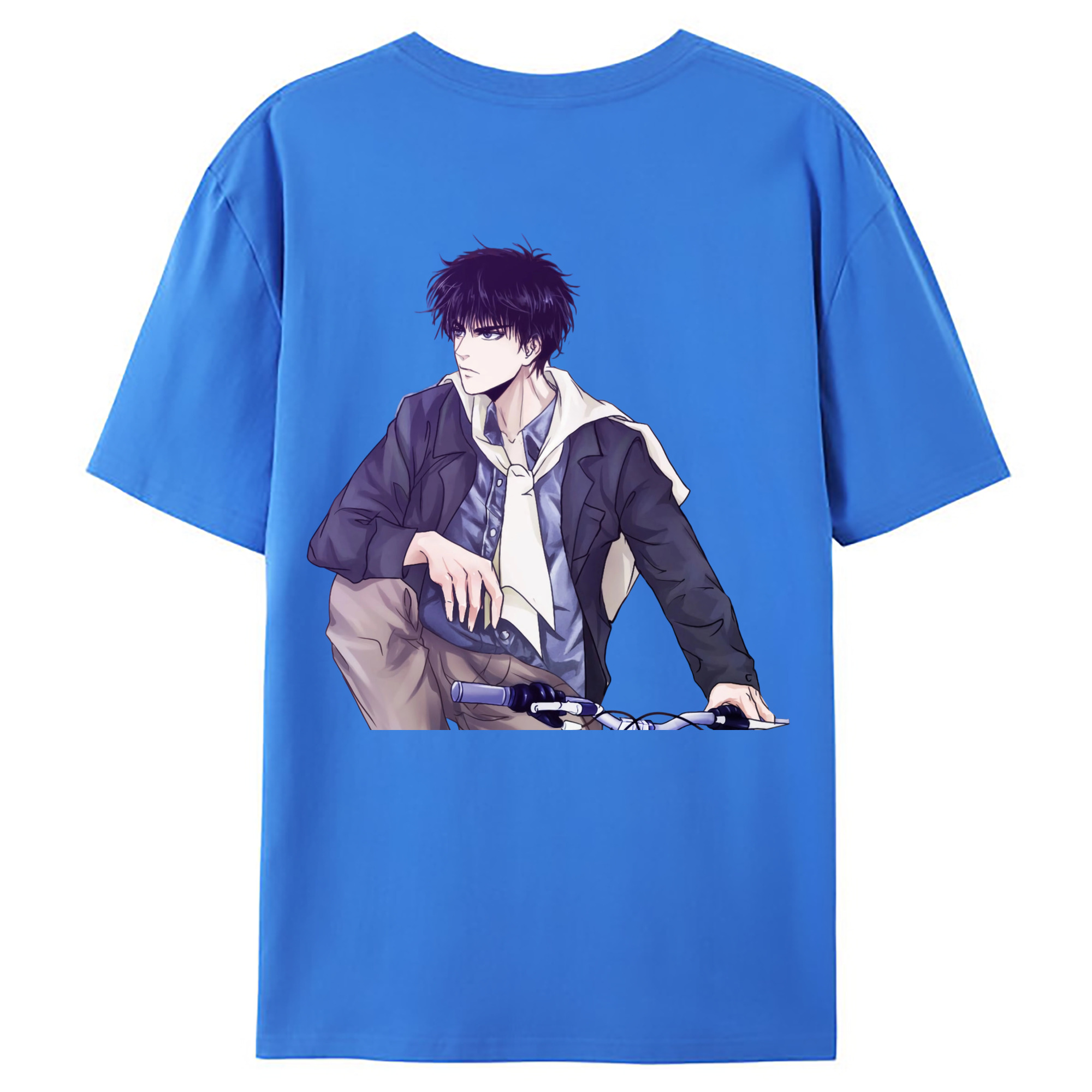 （画像用） SLAM DUNK／スラムダンク 綿100％ メンズ半袖Tシャツ（バックプリント） 通気性