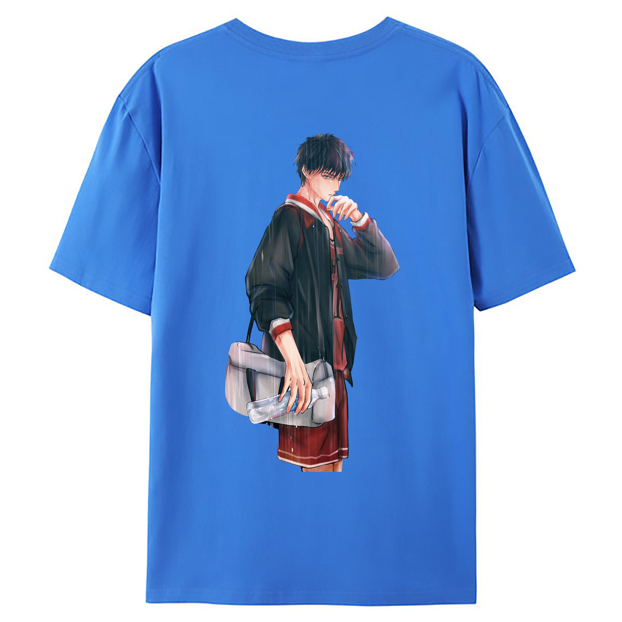 （画像用） SLAM DUNK／スラムダンク 綿100％ メンズ半袖Tシャツ（バックプリント） 通気性