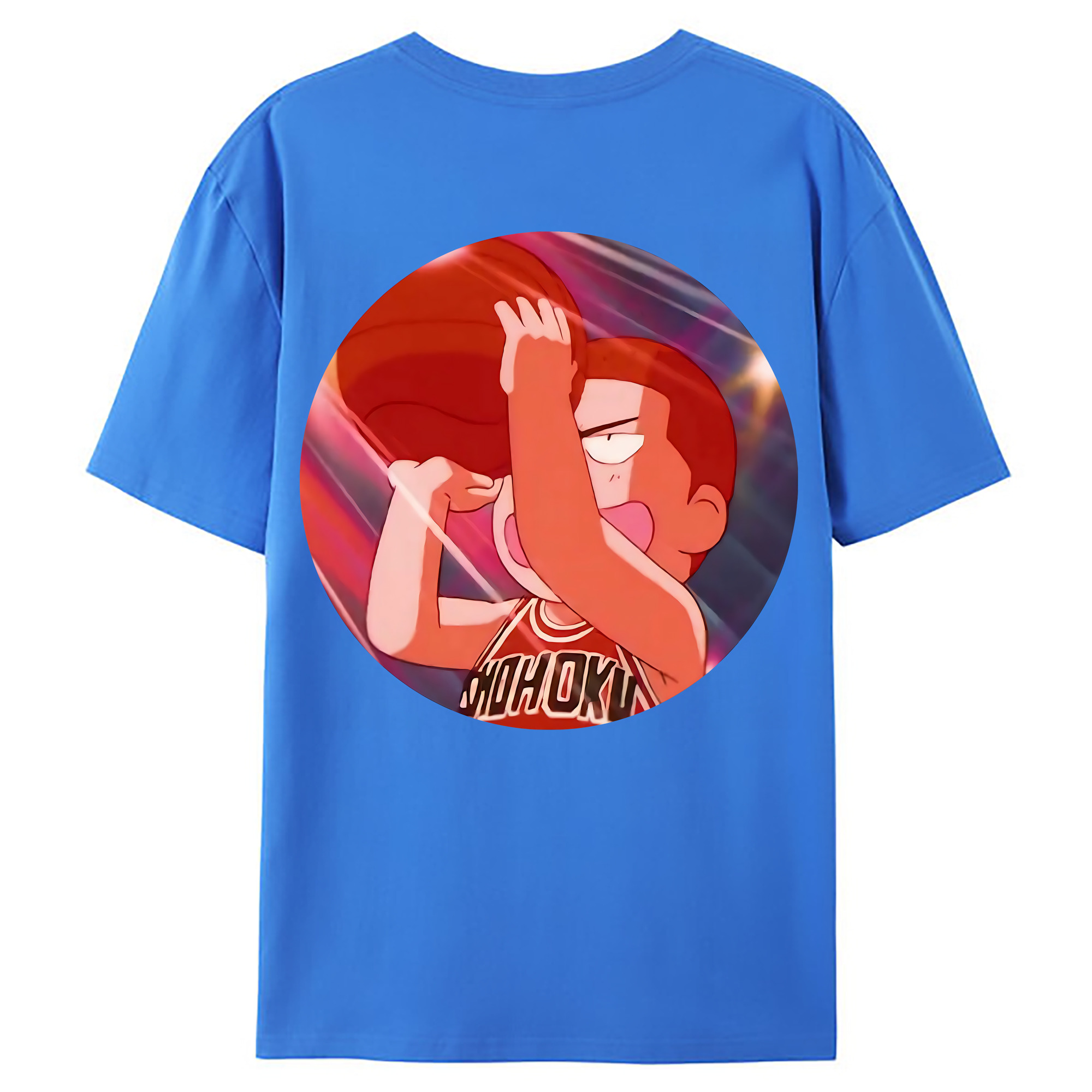 （画像用） SLAM DUNK／スラムダンク 綿100％ メンズ半袖Tシャツ（バックプリント） 通気性