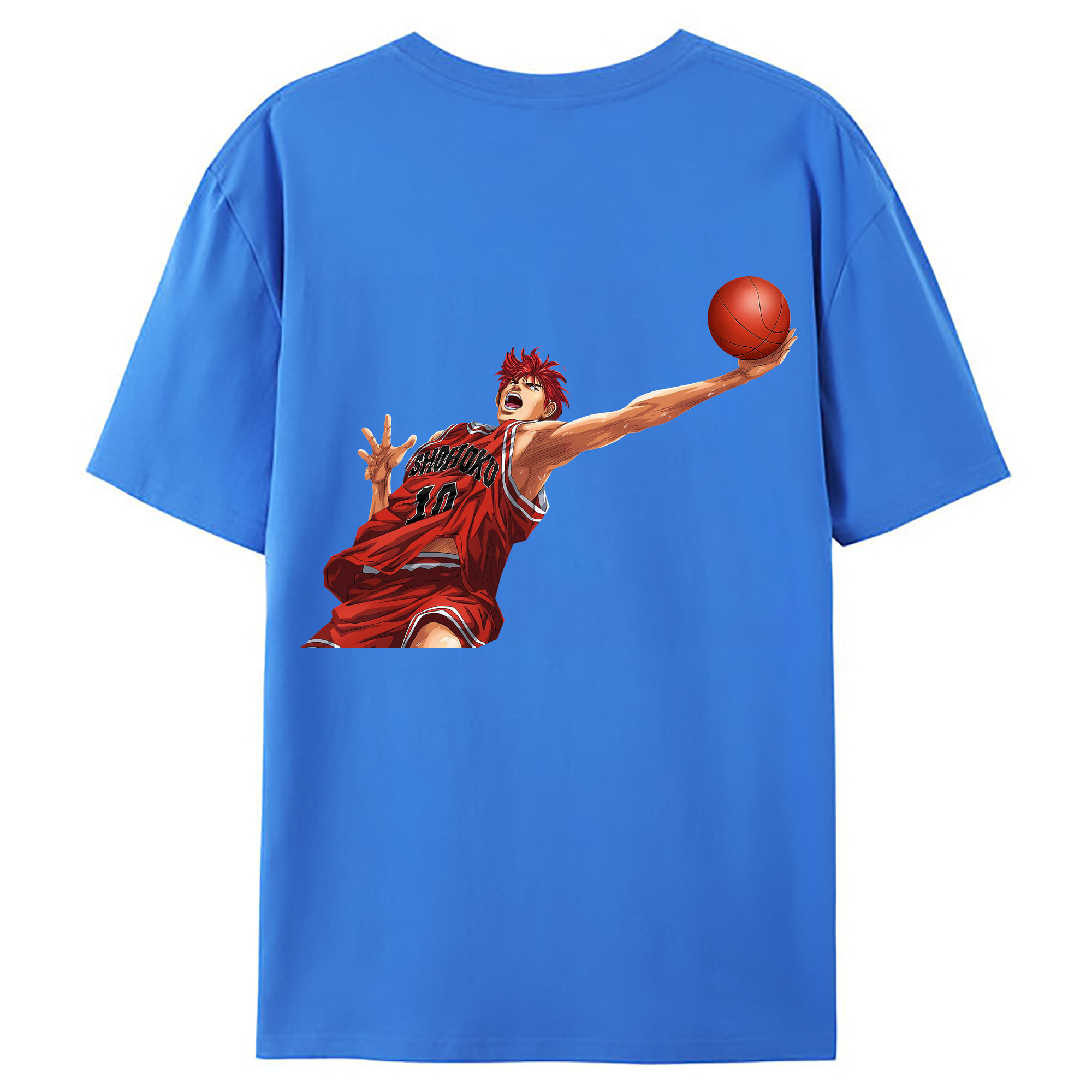 （画像用） SLAM DUNK／スラムダンク 綿100％ メンズ半袖Tシャツ（バックプリント） 通気性