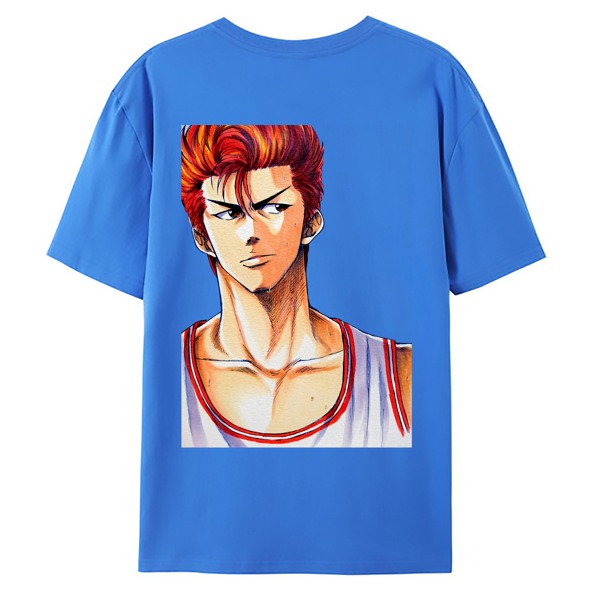 （画像用） SLAM DUNK／スラムダンク 綿100％ メンズ半袖Tシャツ（バックプリント） 通気性