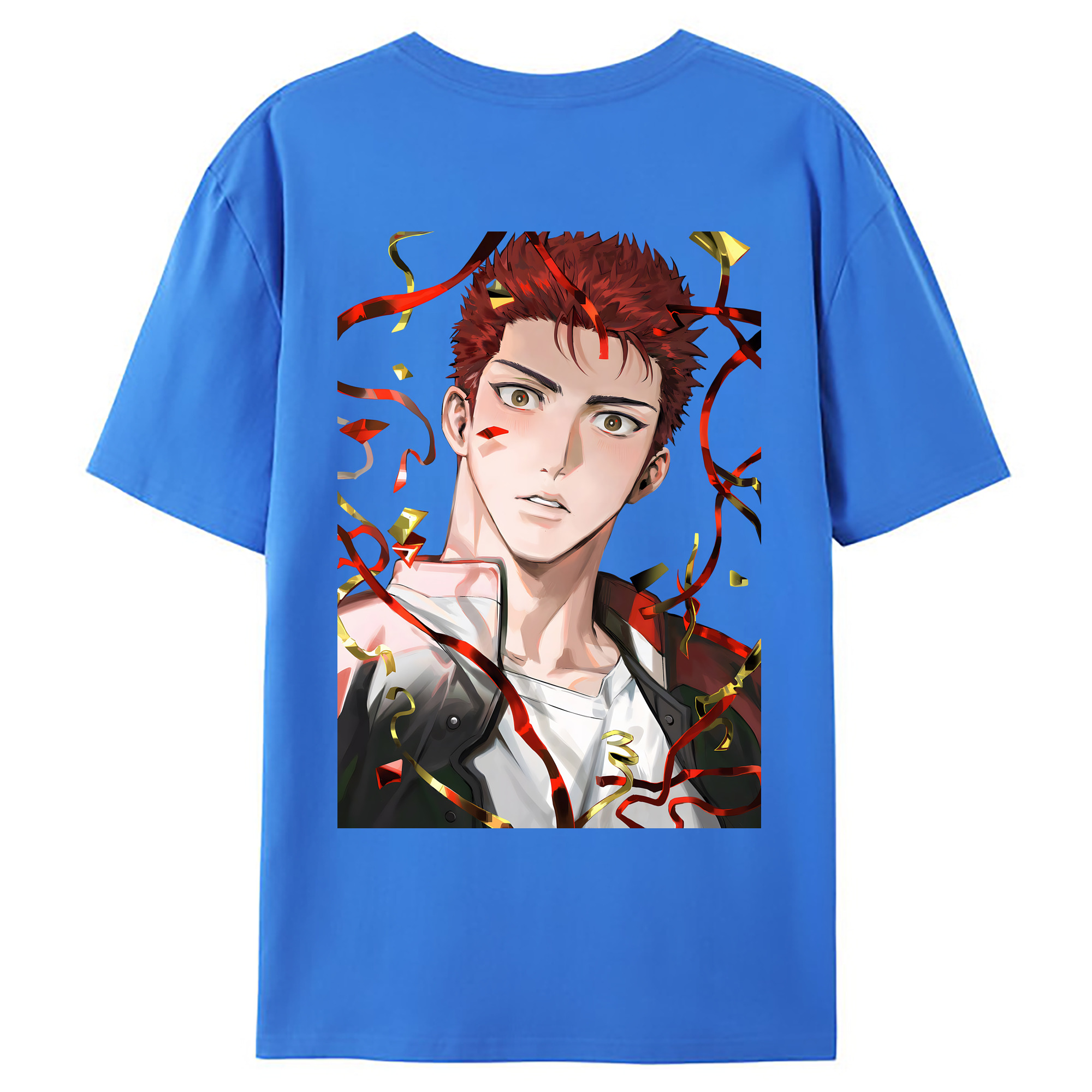 （画像用） SLAM DUNK／スラムダンク 綿100％ メンズ半袖Tシャツ（バックプリント） 通気性