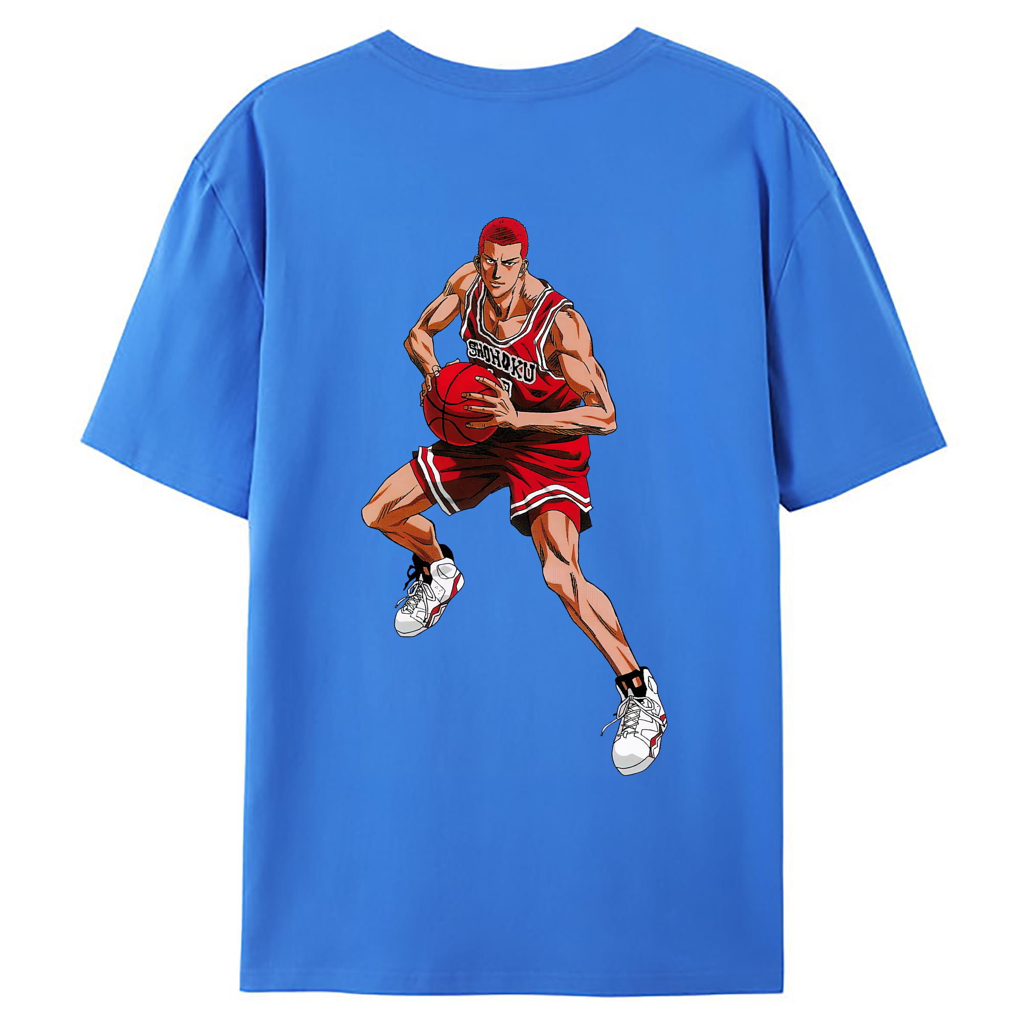 （画像用） SLAM DUNK／スラムダンク 綿100％ メンズ半袖Tシャツ（バックプリント） 通気性
