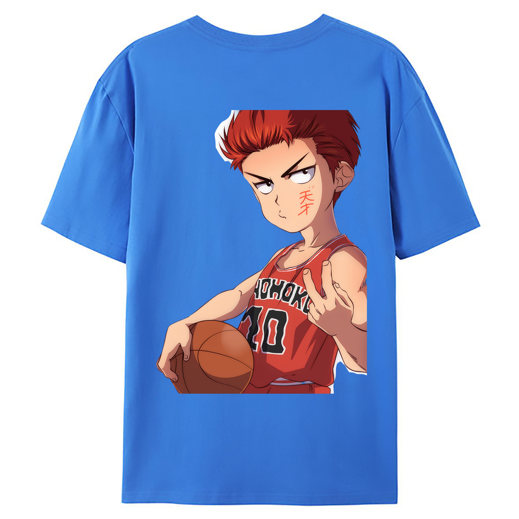 （画像用） SLAM DUNK／スラムダンク 綿100％ メンズ半袖Tシャツ（バックプリント） 通気性