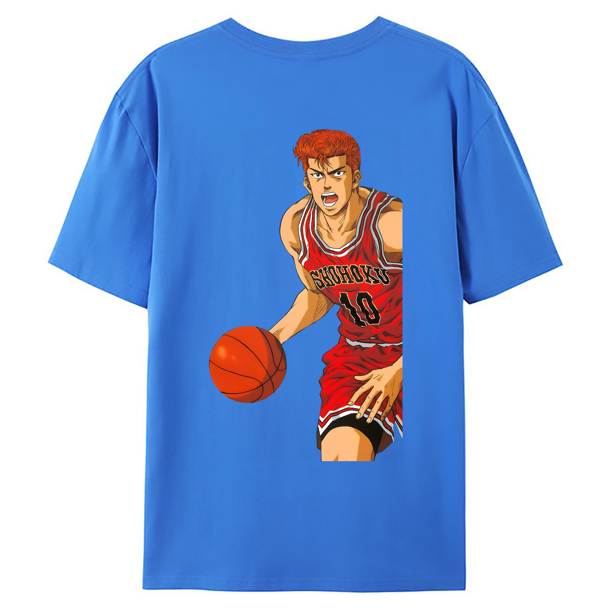（画像用） SLAM DUNK／スラムダンク 綿100％ メンズ半袖Tシャツ（バックプリント） 通気性