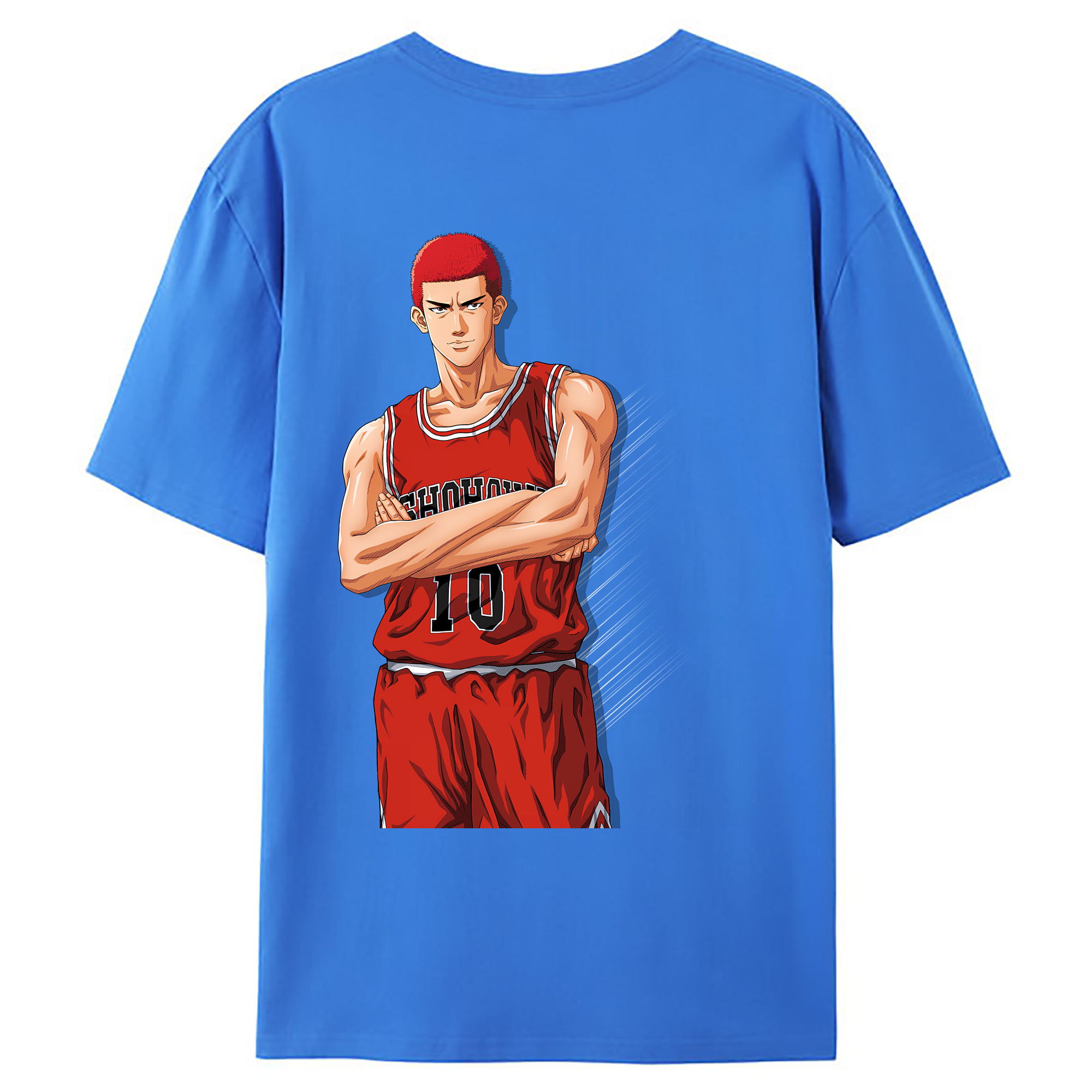 （画像用） SLAM DUNK／スラムダンク 綿100％ メンズ半袖Tシャツ（バックプリント） 通気性