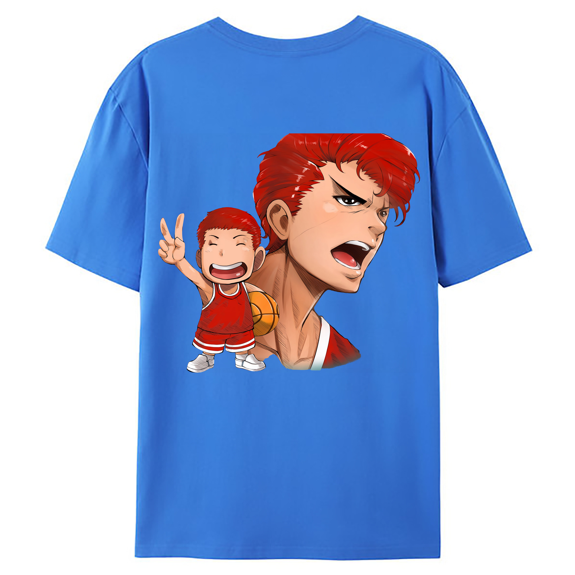 （画像用） SLAM DUNK／スラムダンク 綿100％ メンズ半袖Tシャツ（バックプリント） 通気性