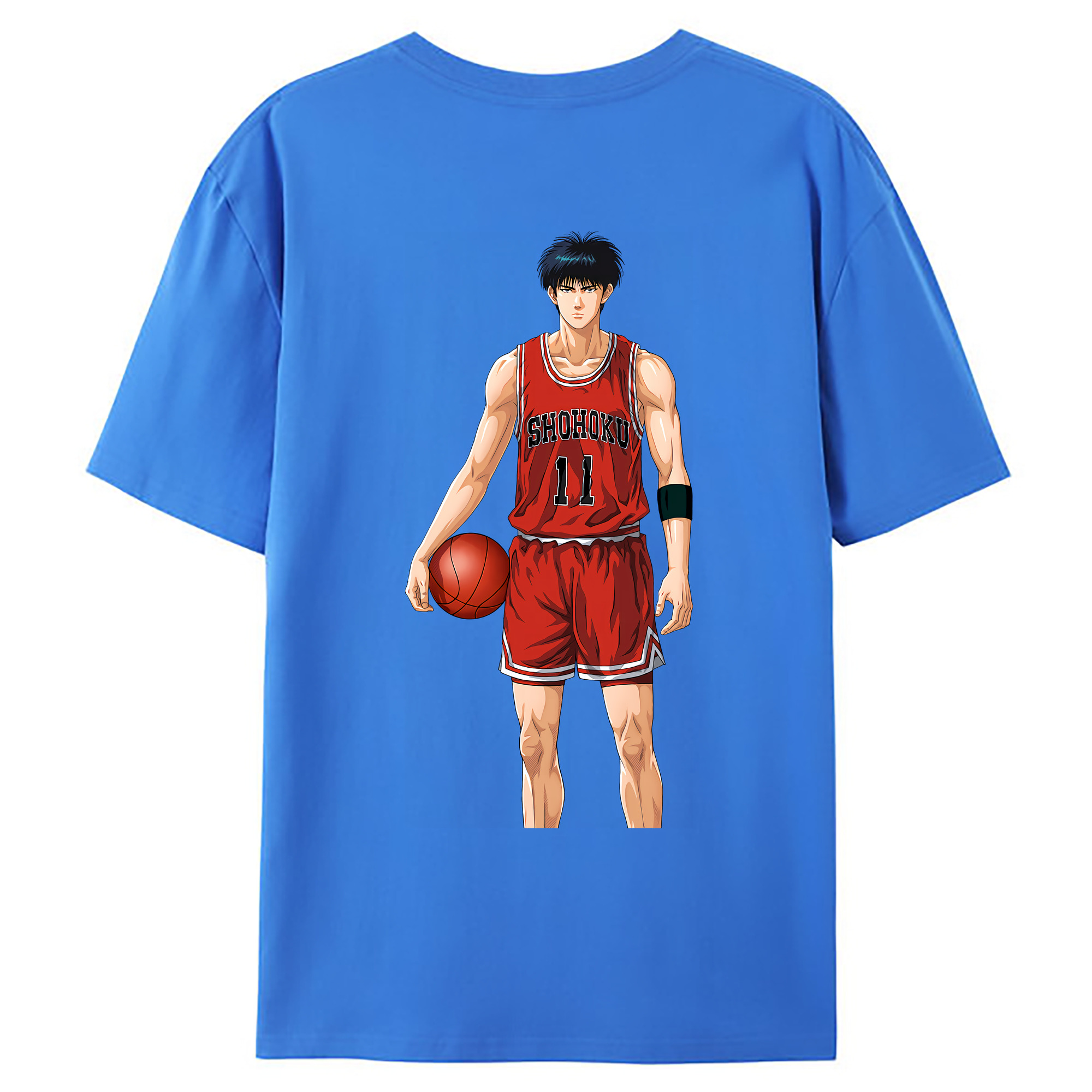 （画像用） SLAM DUNK／スラムダンク 綿100％ メンズ半袖Tシャツ（バックプリント） 通気性