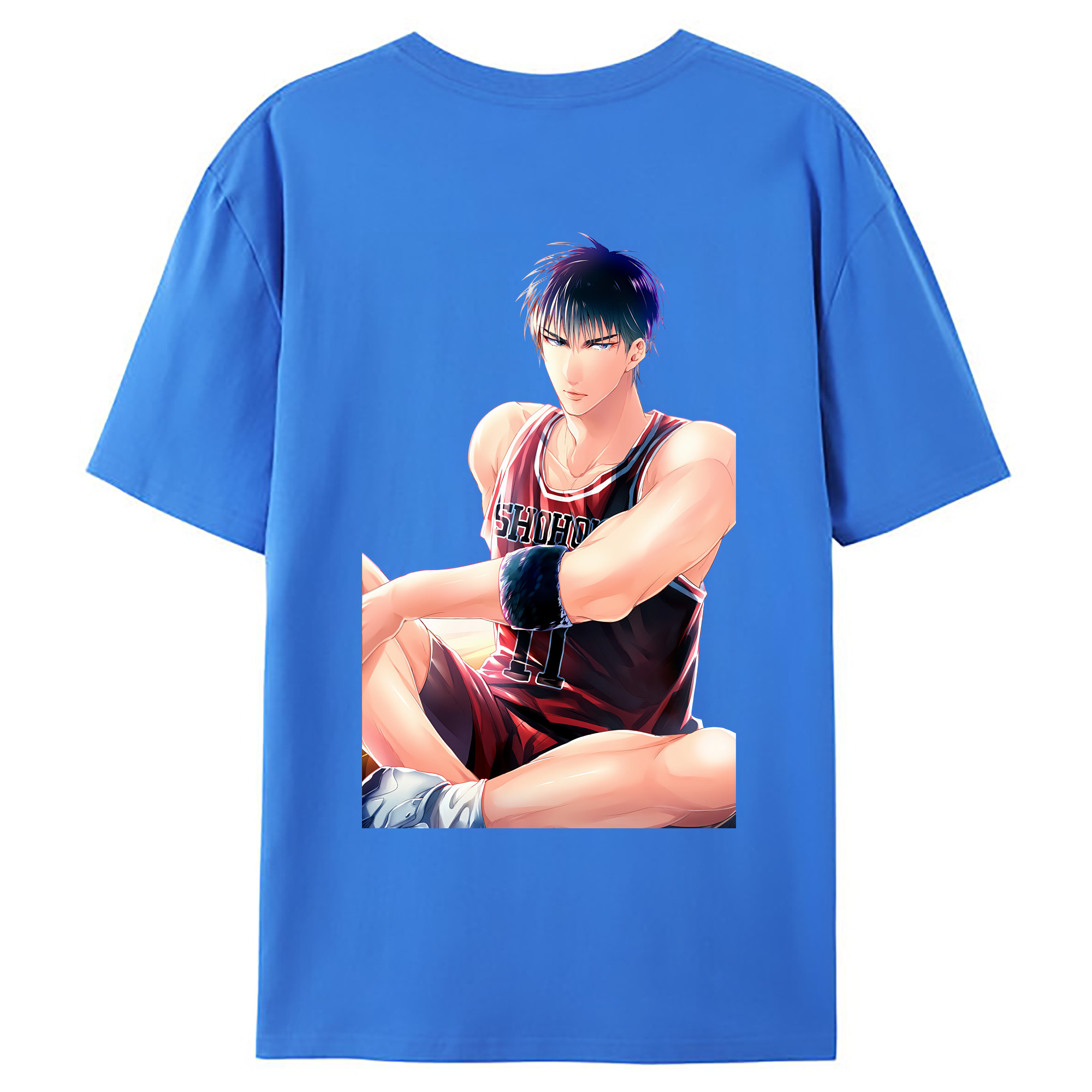 （画像用） SLAM DUNK／スラムダンク 綿100％ メンズ半袖Tシャツ（バックプリント） 通気性