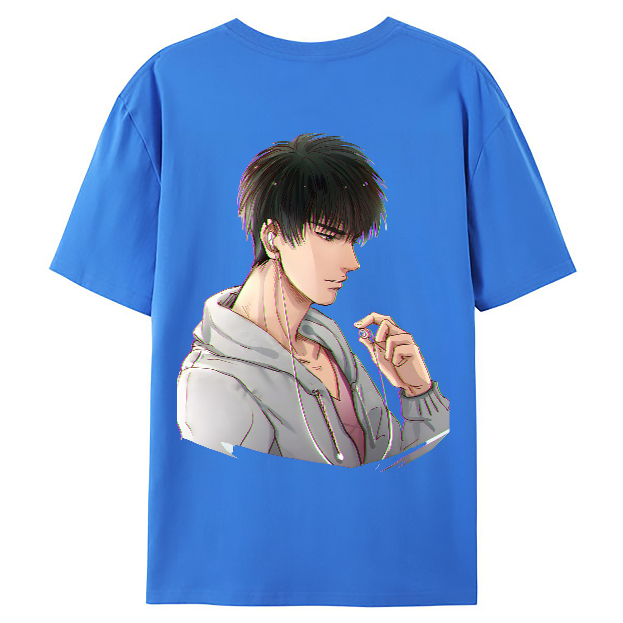 （画像用） SLAM DUNK／スラムダンク 綿100％ メンズ半袖Tシャツ（バックプリント） 通気性