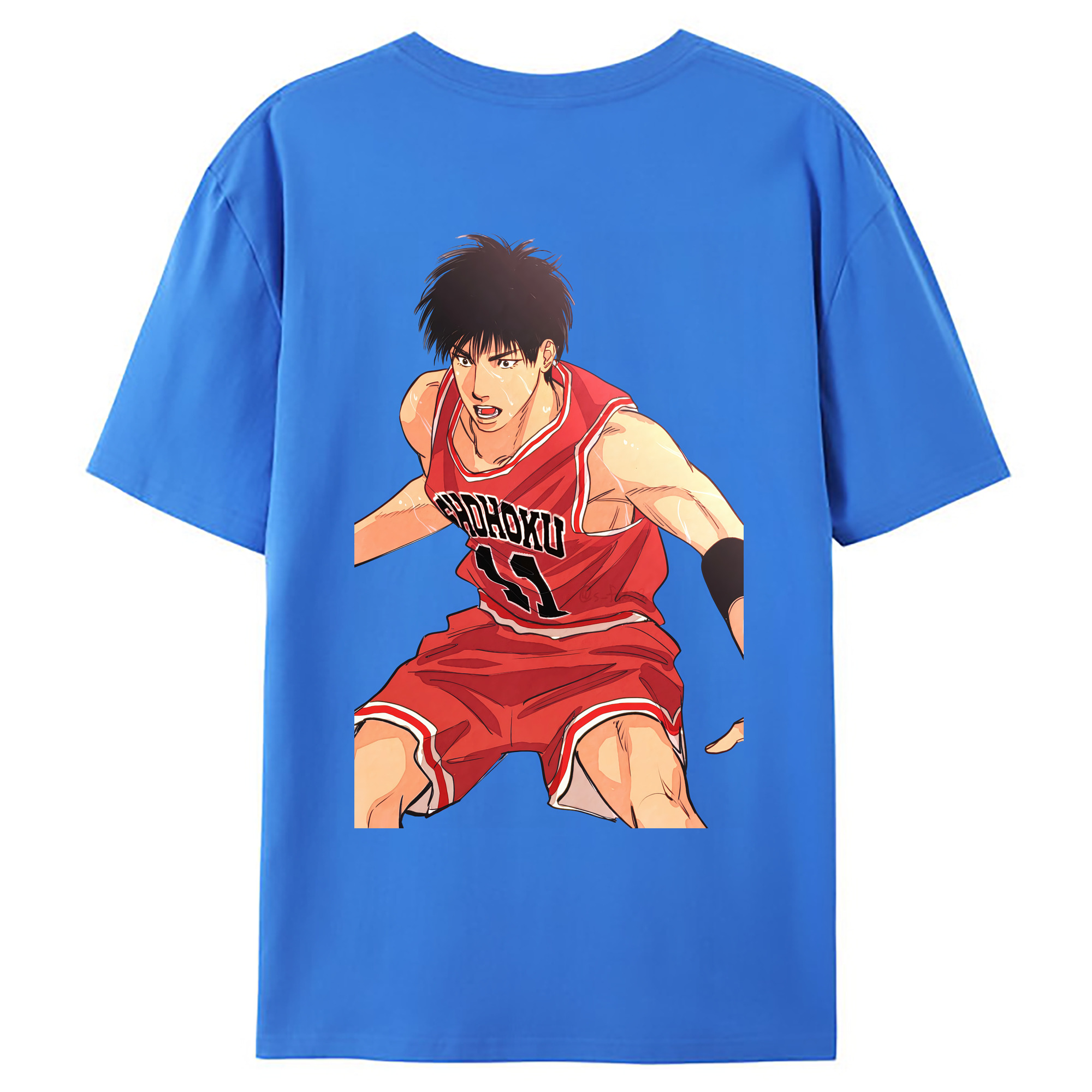 （画像用） SLAM DUNK／スラムダンク 綿100％ メンズ半袖Tシャツ（バックプリント） 通気性
