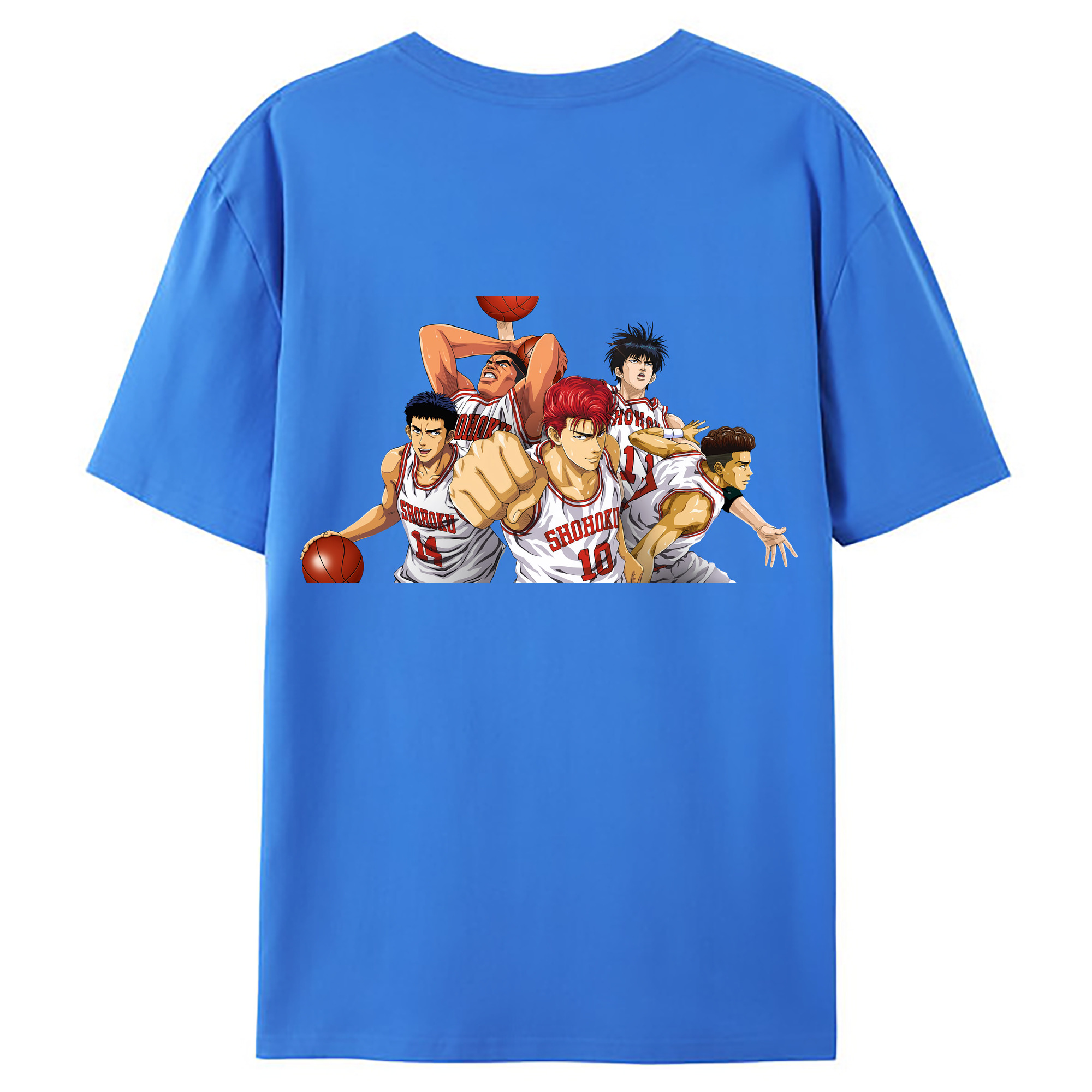 （画像用） SLAM DUNK／スラムダンク 綿100％ メンズ半袖Tシャツ（バックプリント） 通気性