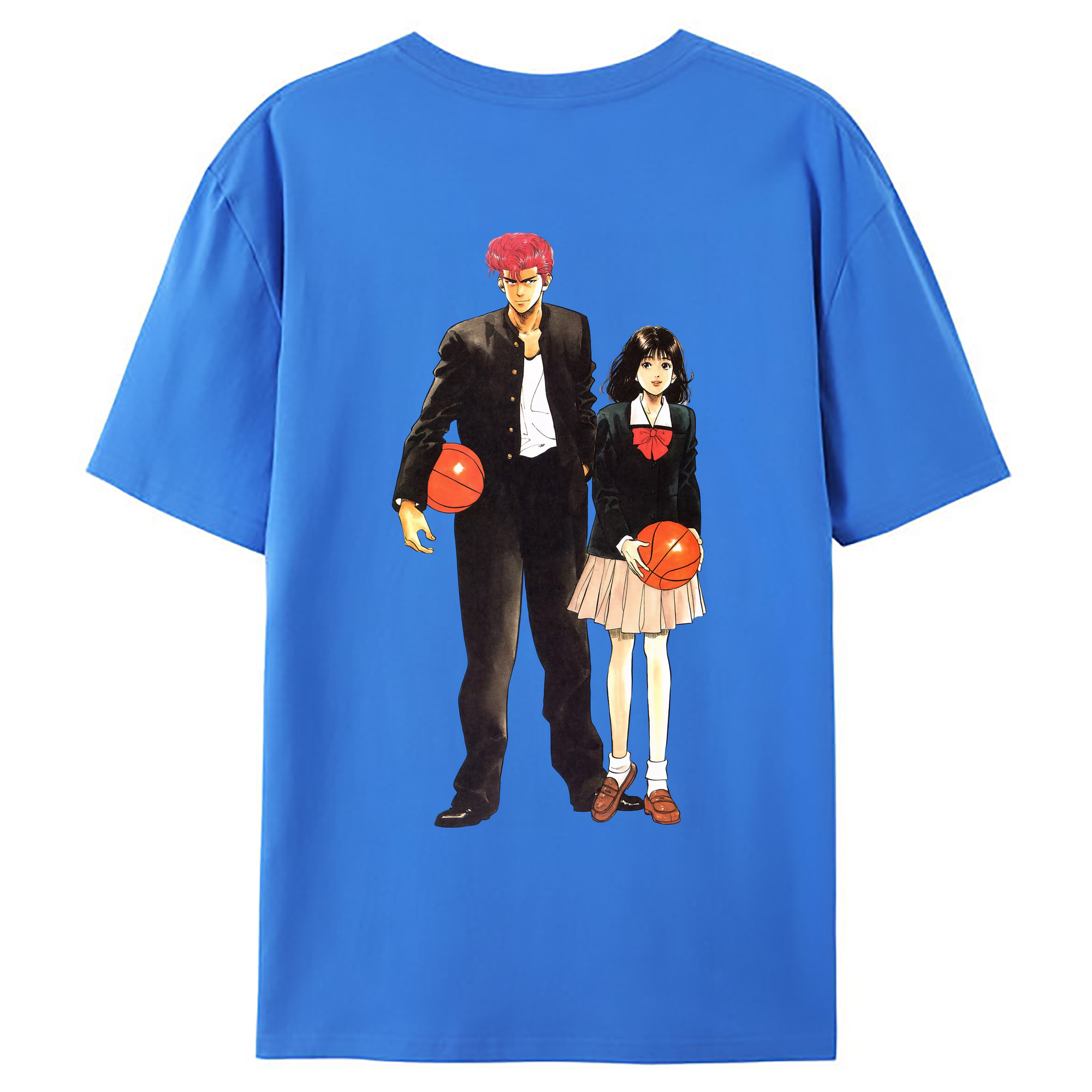（画像用） SLAM DUNK／スラムダンク 綿100％ メンズ半袖Tシャツ（バックプリント） 通気性