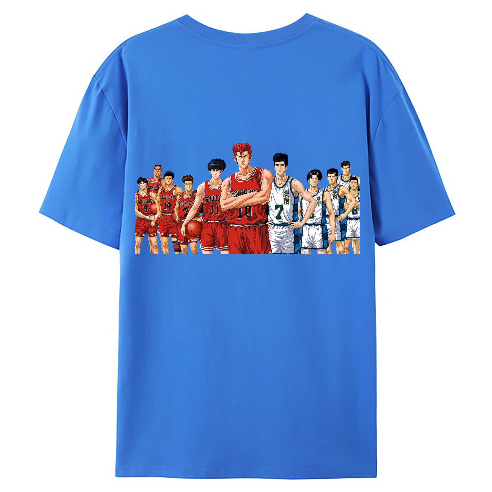 （画像用） SLAM DUNK／スラムダンク 綿100％ メンズ半袖Tシャツ（バックプリント） 通気性