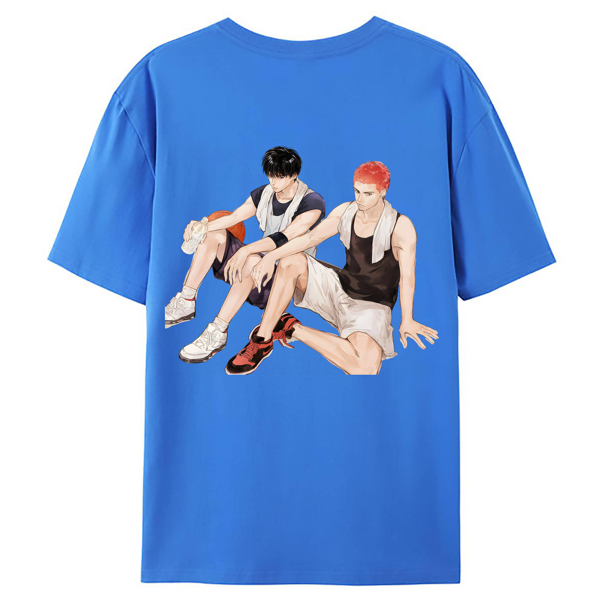 （画像用） SLAM DUNK／スラムダンク 綿100％ メンズ半袖Tシャツ（バックプリント） 通気性