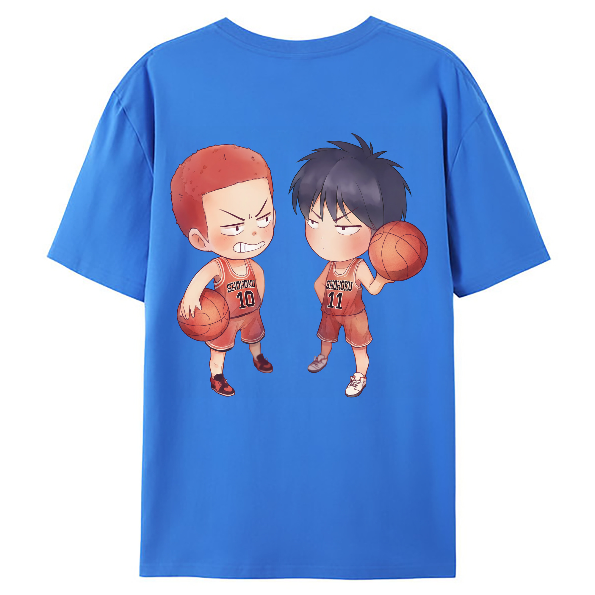 （画像用） SLAM DUNK／スラムダンク 綿100％ メンズ半袖Tシャツ（バックプリント） 通気性