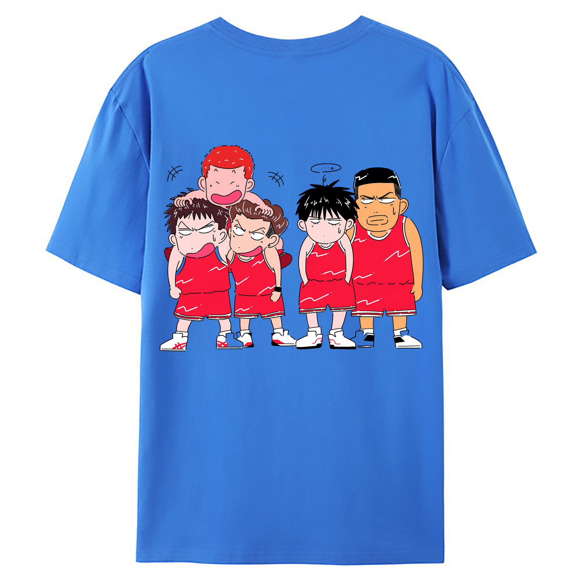 （画像用） SLAM DUNK／スラムダンク 綿100％ メンズ半袖Tシャツ（バックプリント） 通気性