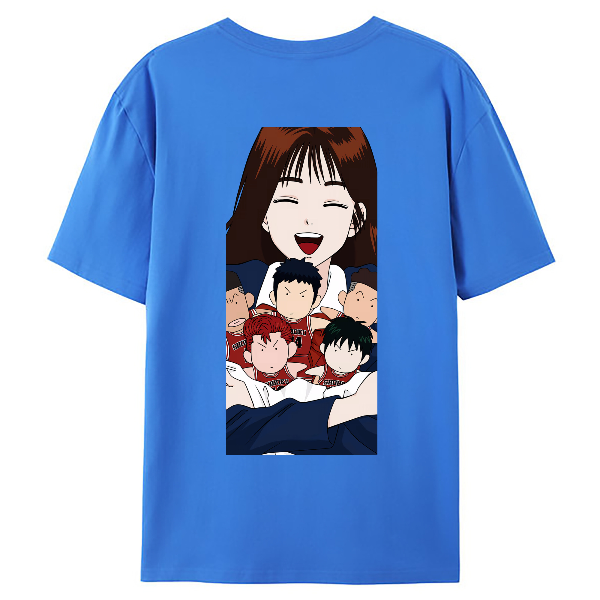 （画像用） SLAM DUNK／スラムダンク 綿100％ メンズ半袖Tシャツ（バックプリント） 通気性