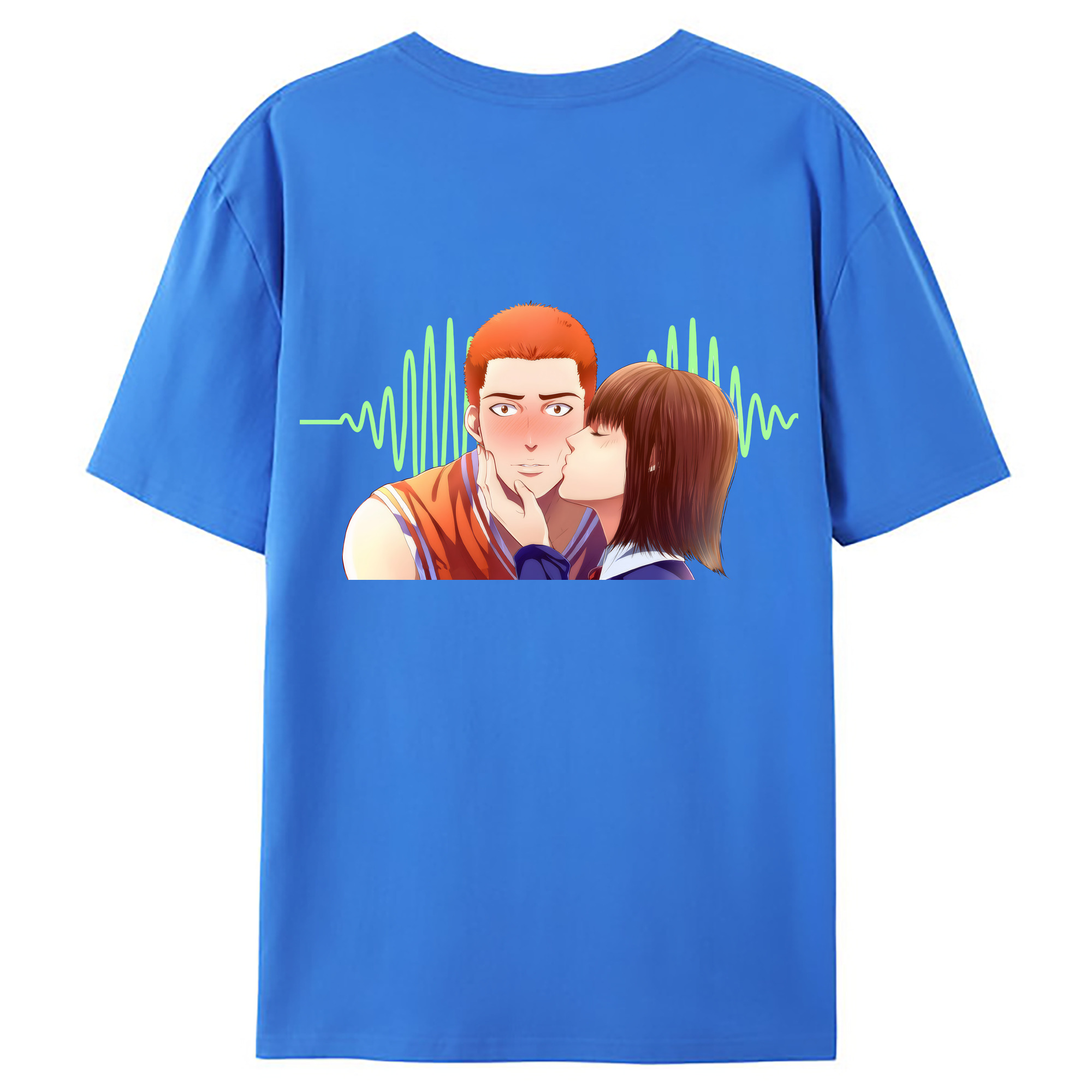（画像用） SLAM DUNK／スラムダンク 綿100％ メンズ半袖Tシャツ（バックプリント） 通気性