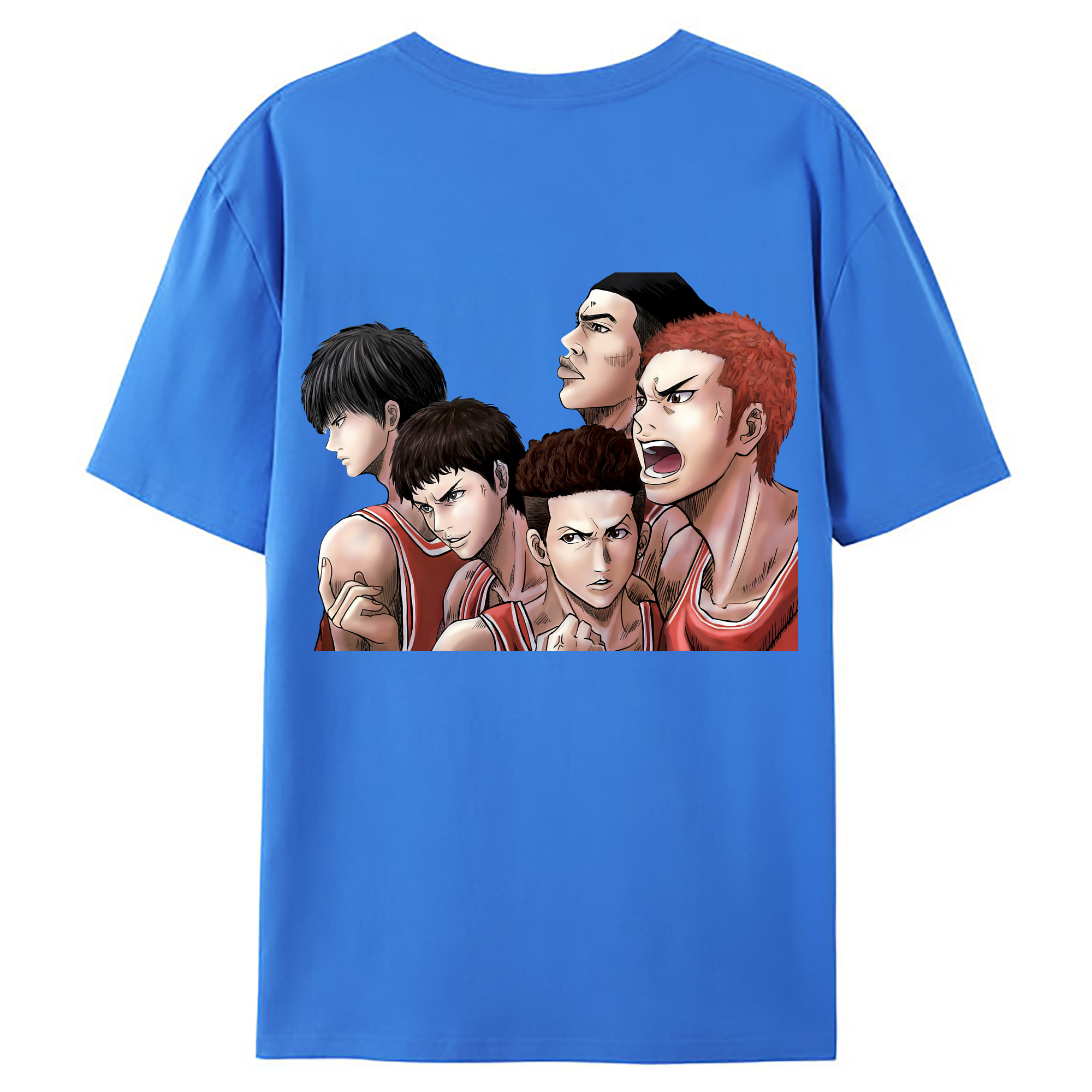 （画像用） SLAM DUNK／スラムダンク 綿100％ メンズ半袖Tシャツ（バックプリント） 通気性