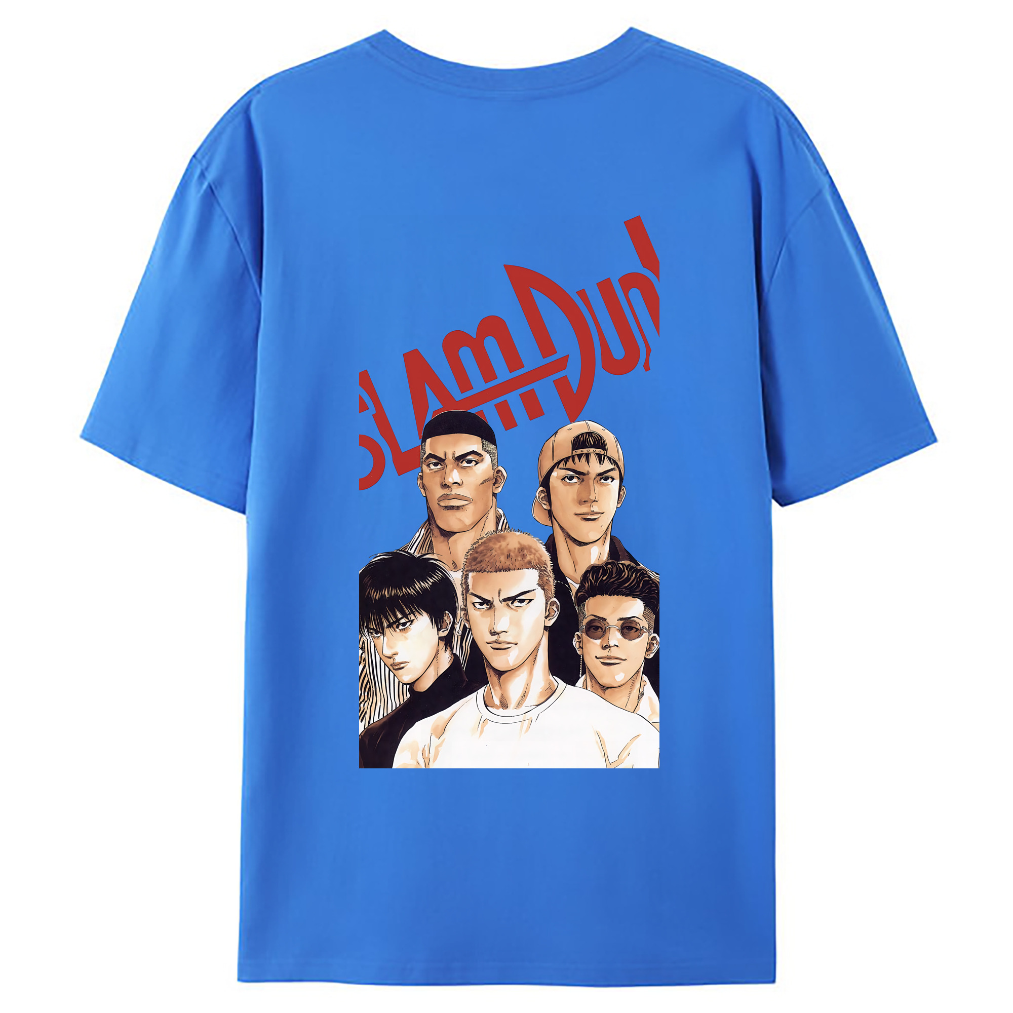 （画像用） SLAM DUNK／スラムダンク 綿100％ メンズ半袖Tシャツ（バックプリント） 通気性