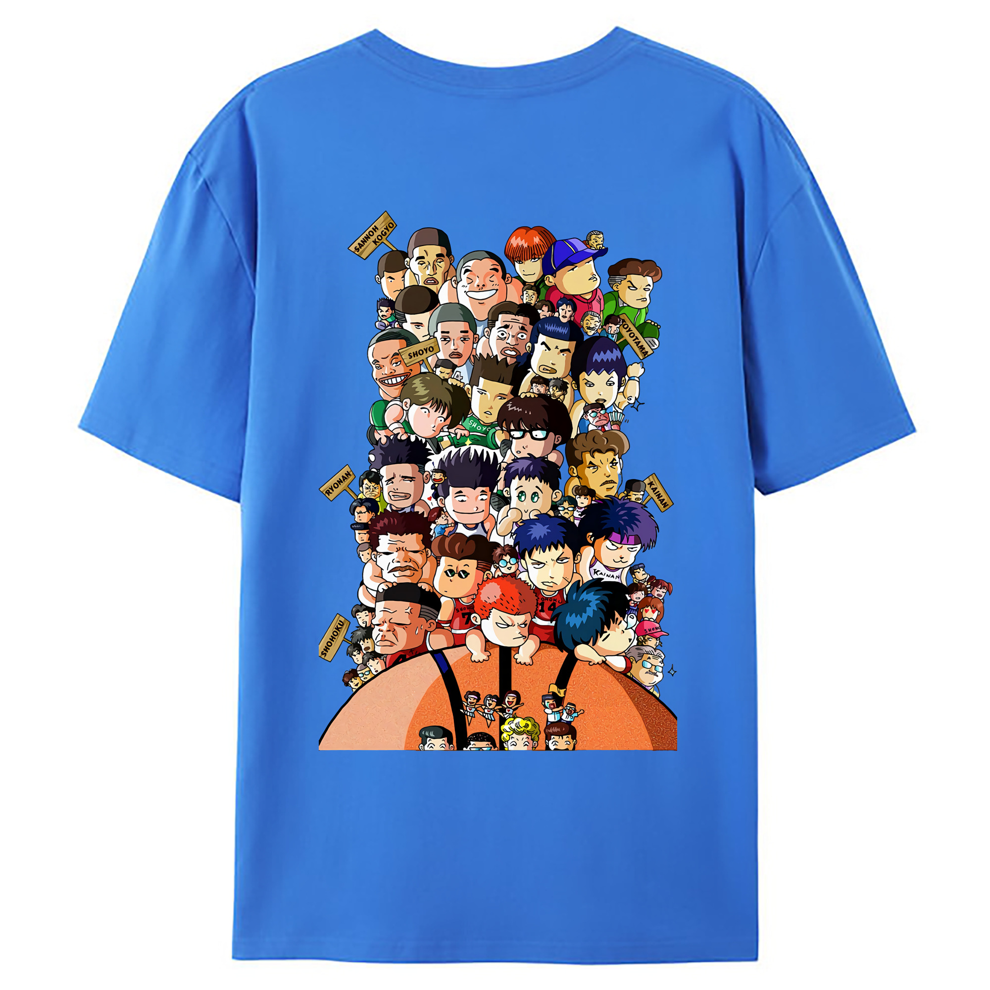 （画像用） SLAM DUNK／スラムダンク 綿100％ メンズ半袖Tシャツ（バックプリント） 通気性