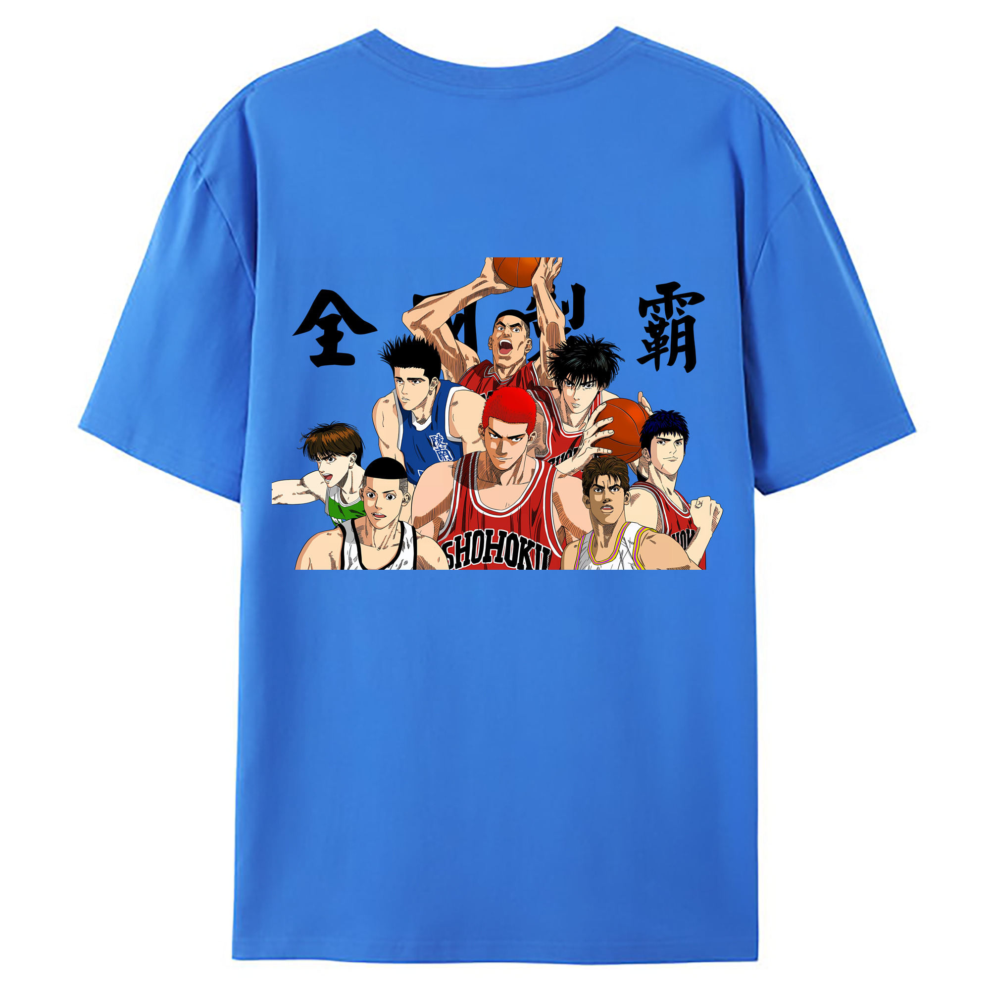 （画像用） SLAM DUNK／スラムダンク 綿100％ メンズ半袖Tシャツ（バックプリント） 通気性