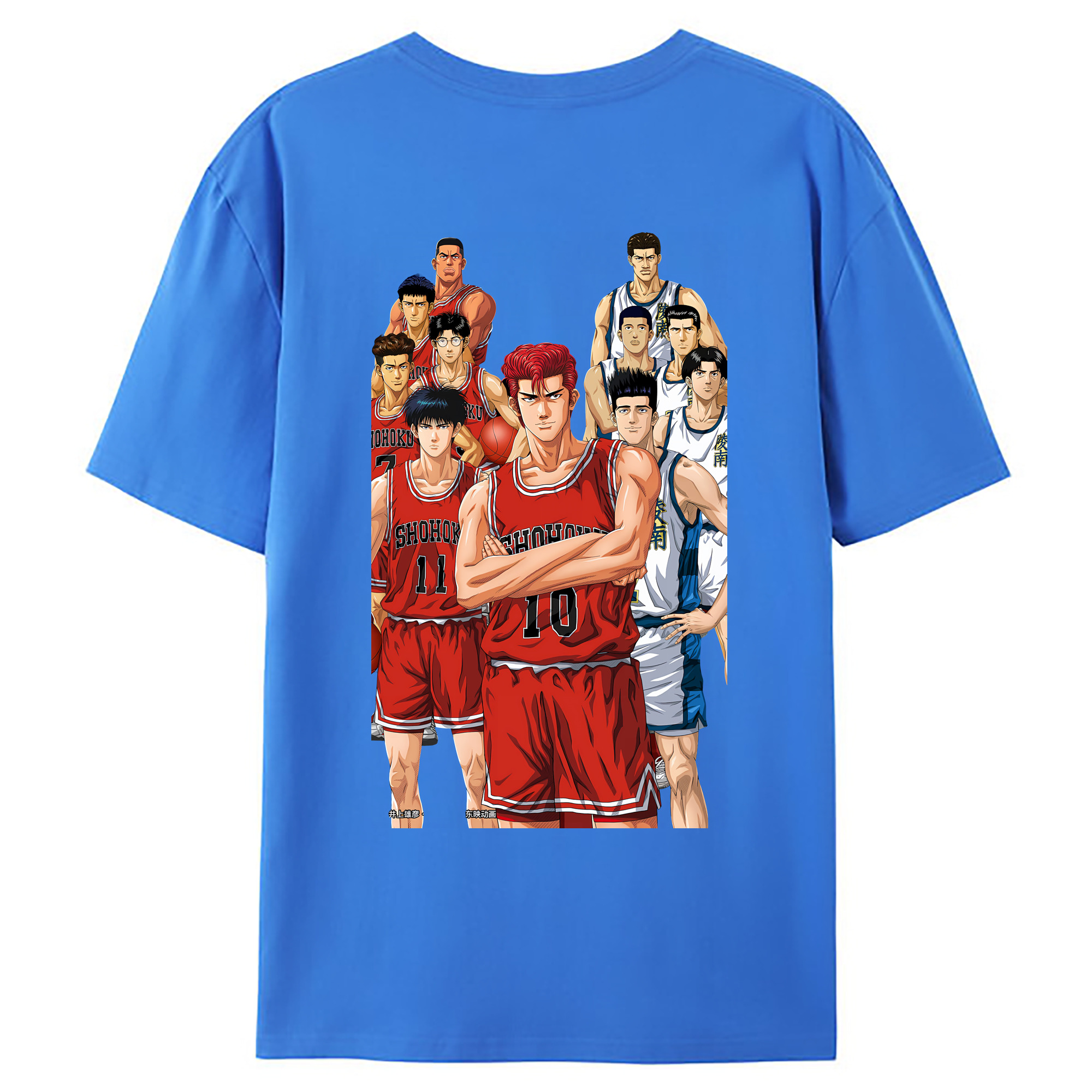 （画像用） SLAM DUNK／スラムダンク 綿100％ メンズ半袖Tシャツ（バックプリント） 通気性