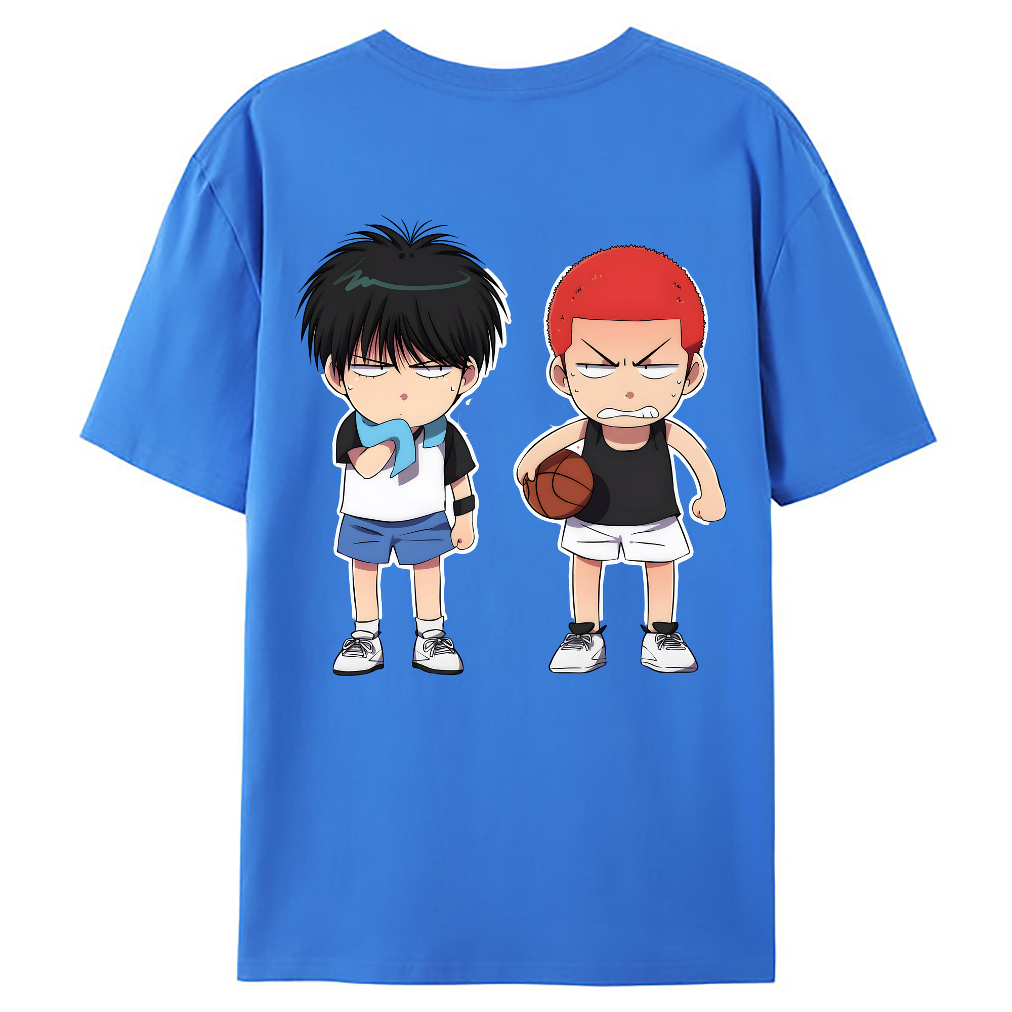 （画像用） SLAM DUNK／スラムダンク 綿100％ メンズ半袖Tシャツ（バックプリント） 通気性