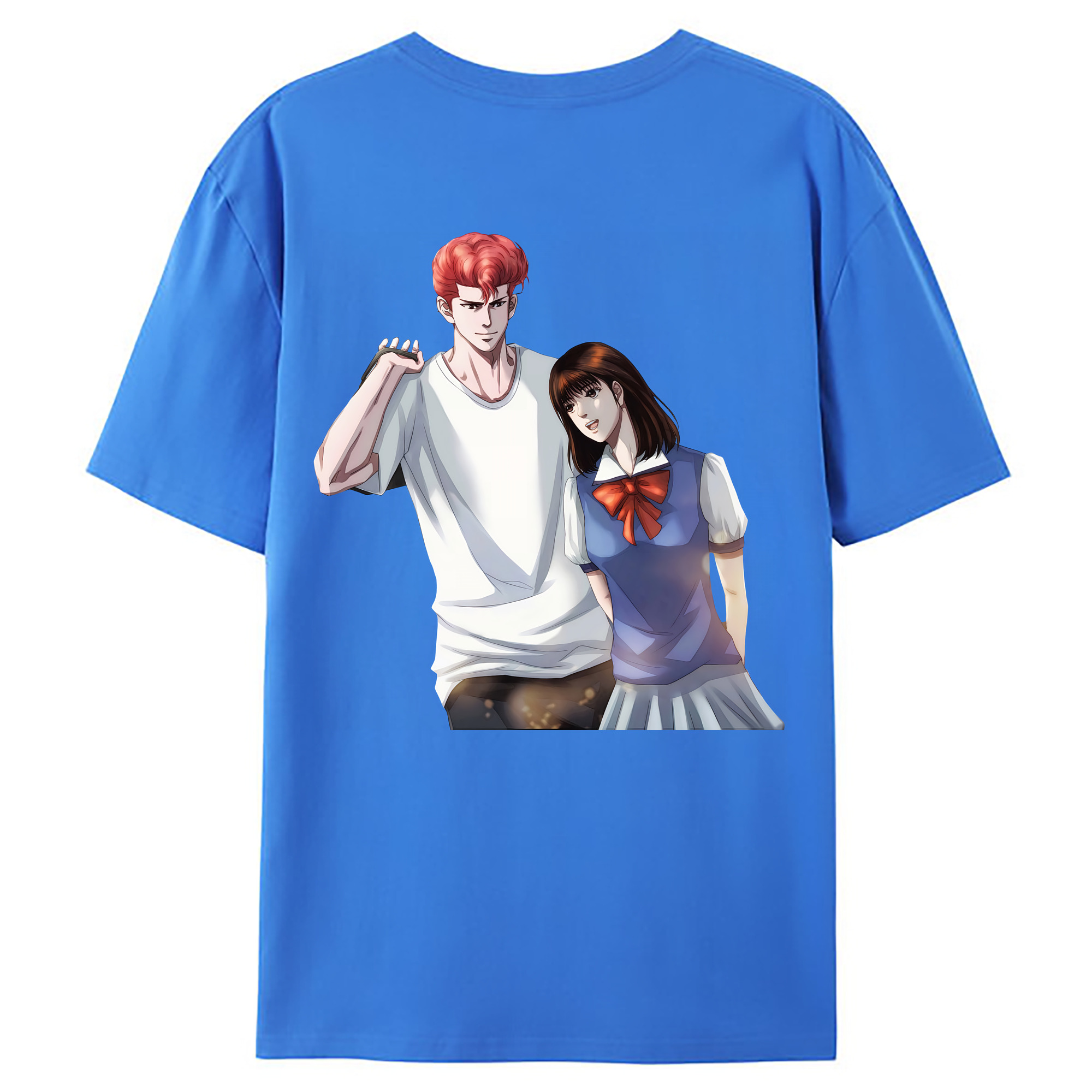 （画像用） SLAM DUNK／スラムダンク 綿100％ メンズ半袖Tシャツ（バックプリント） 通気性