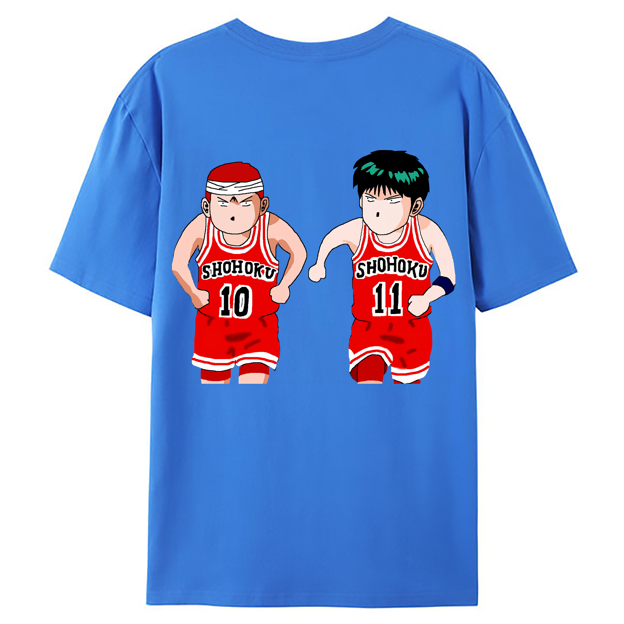 （画像用） SLAM DUNK／スラムダンク 綿100％ メンズ半袖Tシャツ（バックプリント） 通気性