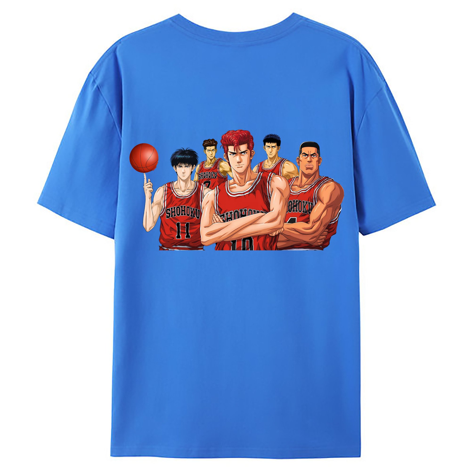 （画像用） SLAM DUNK／スラムダンク 綿100％ メンズ半袖Tシャツ（バックプリント） 通気性