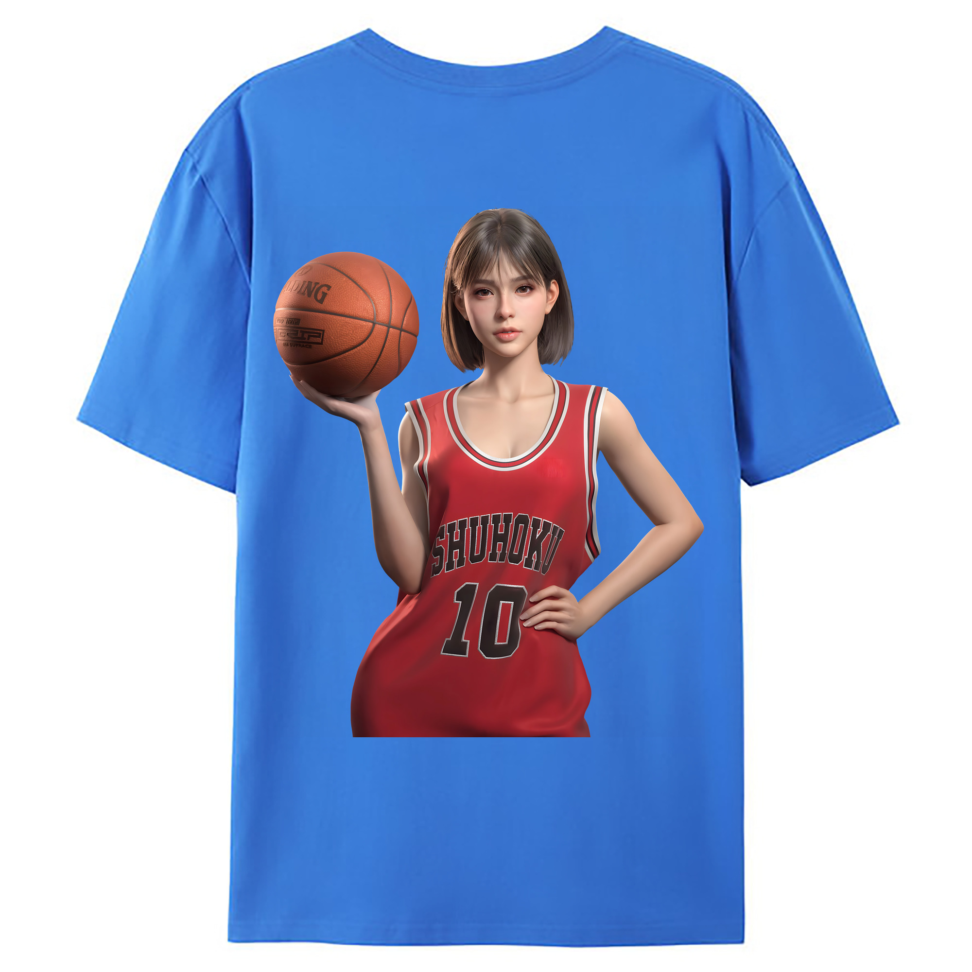 （画像用） SLAM DUNK／スラムダンク 綿100％ メンズ半袖Tシャツ（バックプリント） 通気性