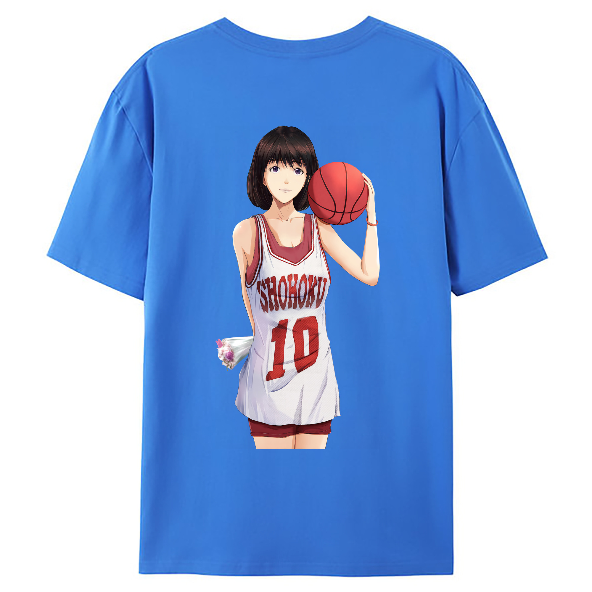 （画像用） SLAM DUNK／スラムダンク 綿100％ メンズ半袖Tシャツ（バックプリント） 通気性